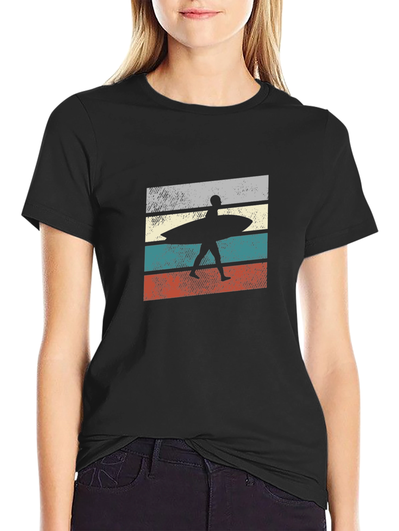 Retro Surfer Silhouette T-Shirt