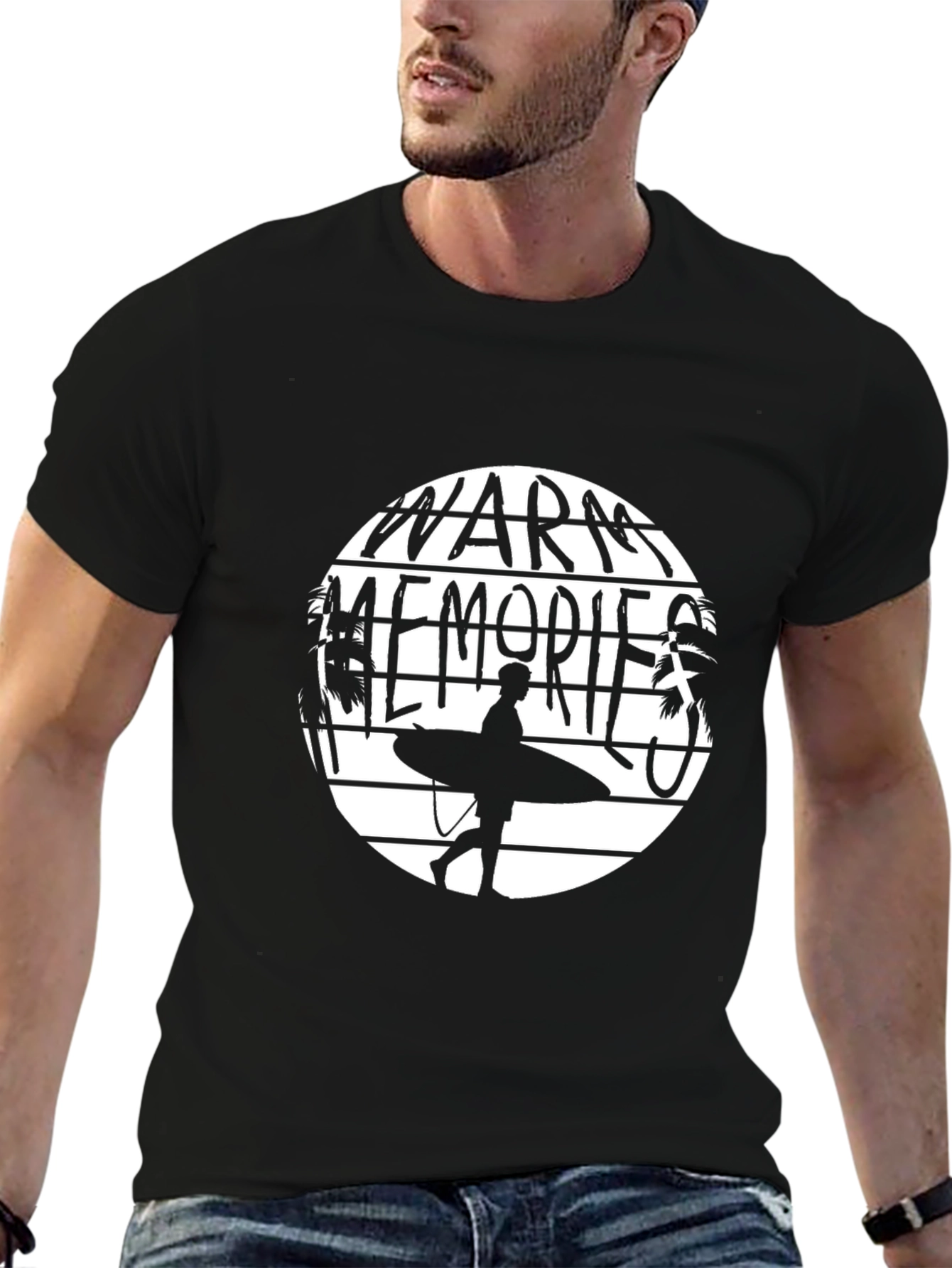 Warm Memories Surfer T-Shirt - Black