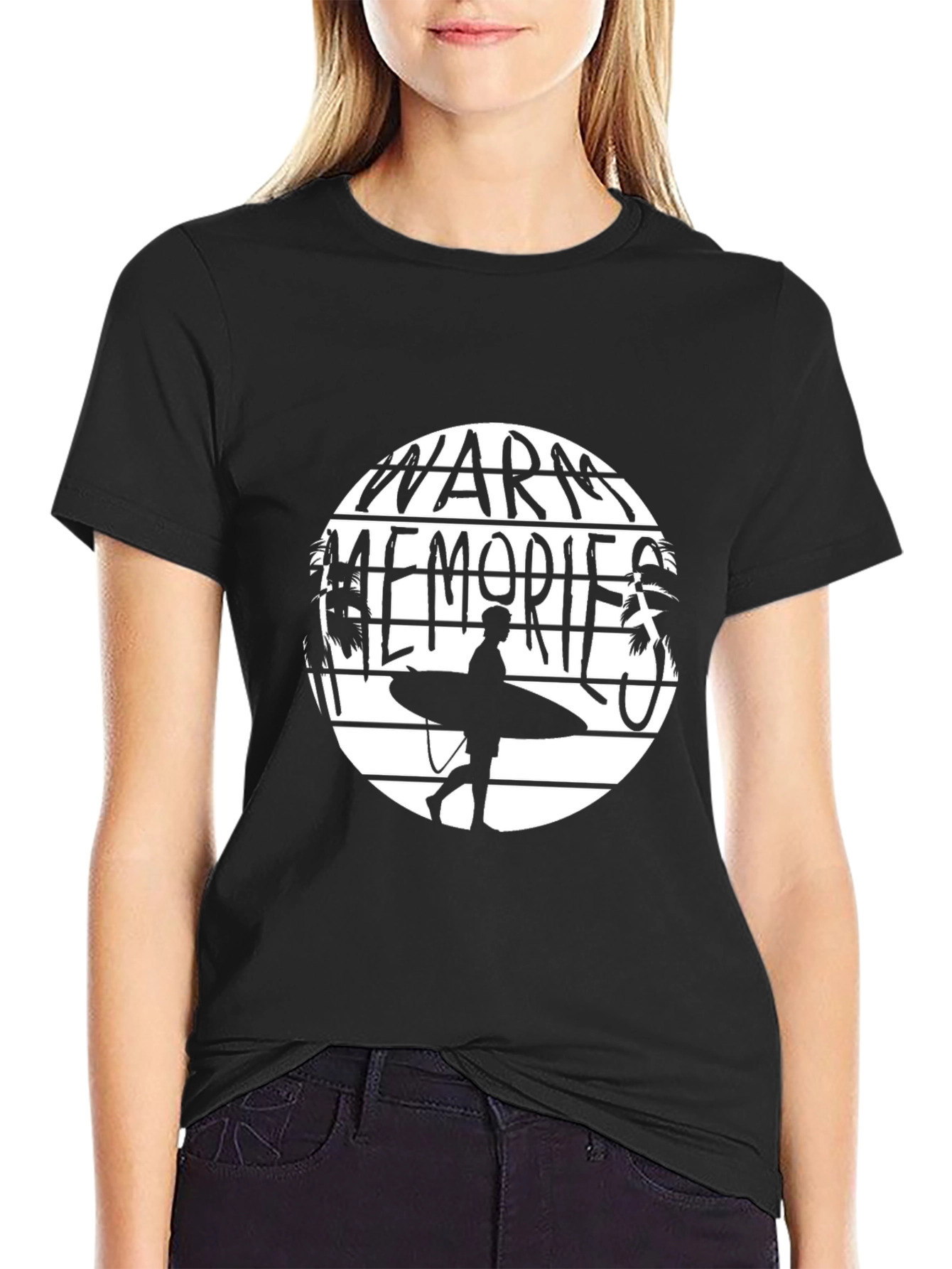 Warm Memories Surfer T-Shirt - Black