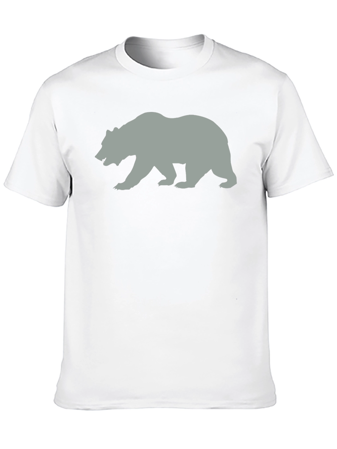 Bear Silhouette Graphic T-Shirt - Black