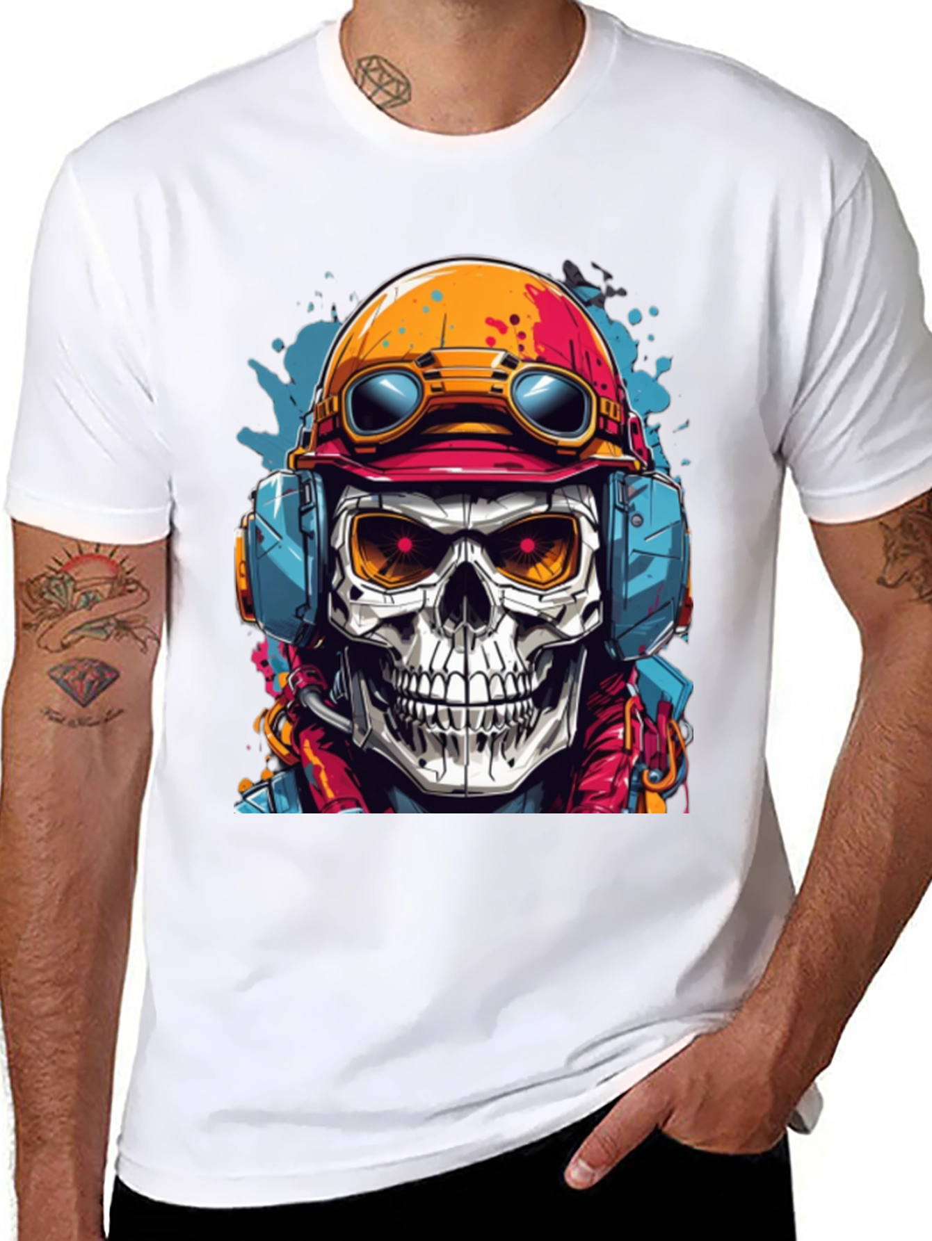 Skull Pilot Graphic Tee - Cool & Edgy Design