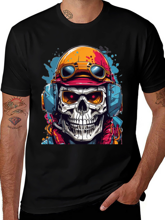 Skull Pilot Graphic Tee - Cool & Edgy Design