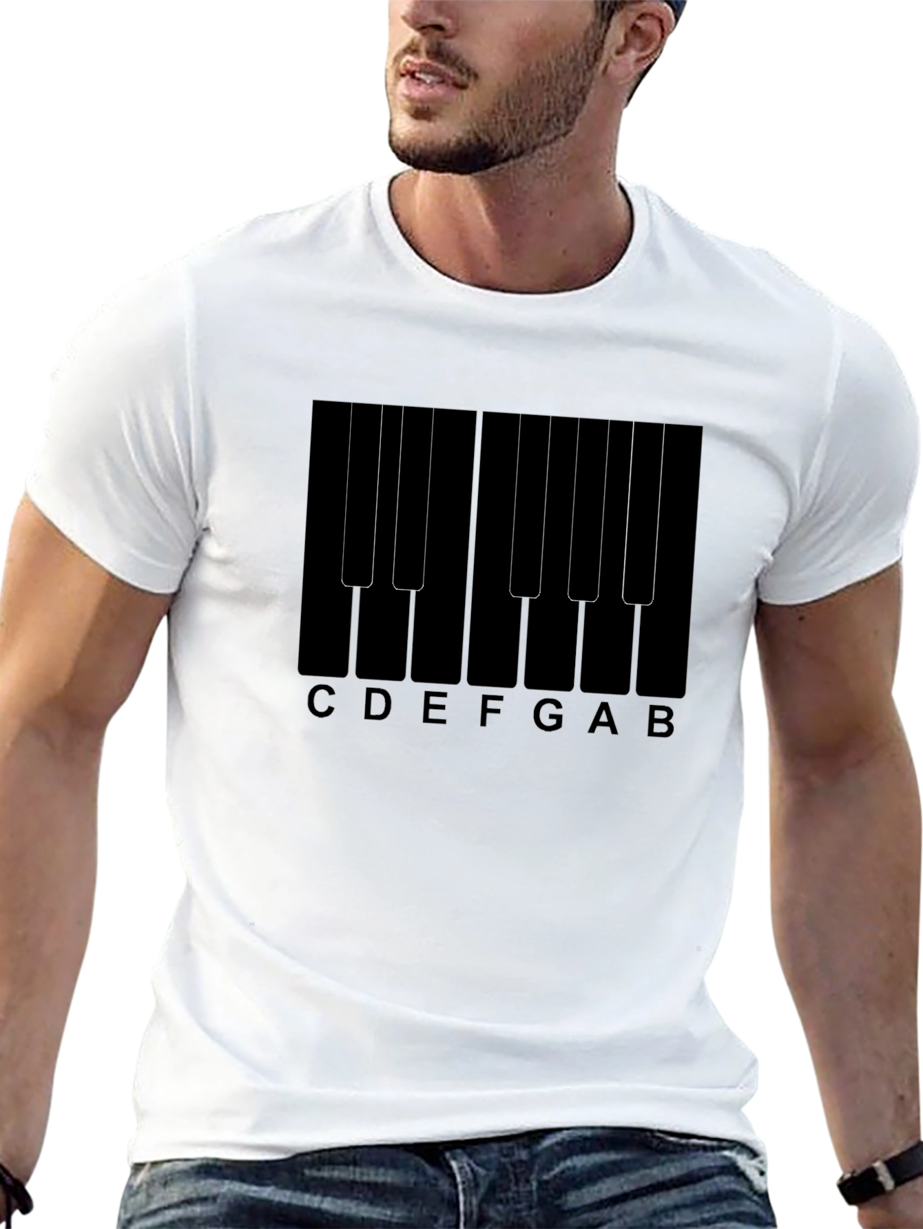 Piano Keys Graphic Tee - Music Lover T-Shirt
