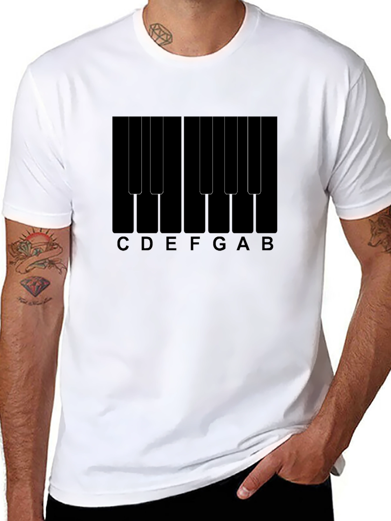 Piano Keys Graphic Tee - Music Lover T-Shirt