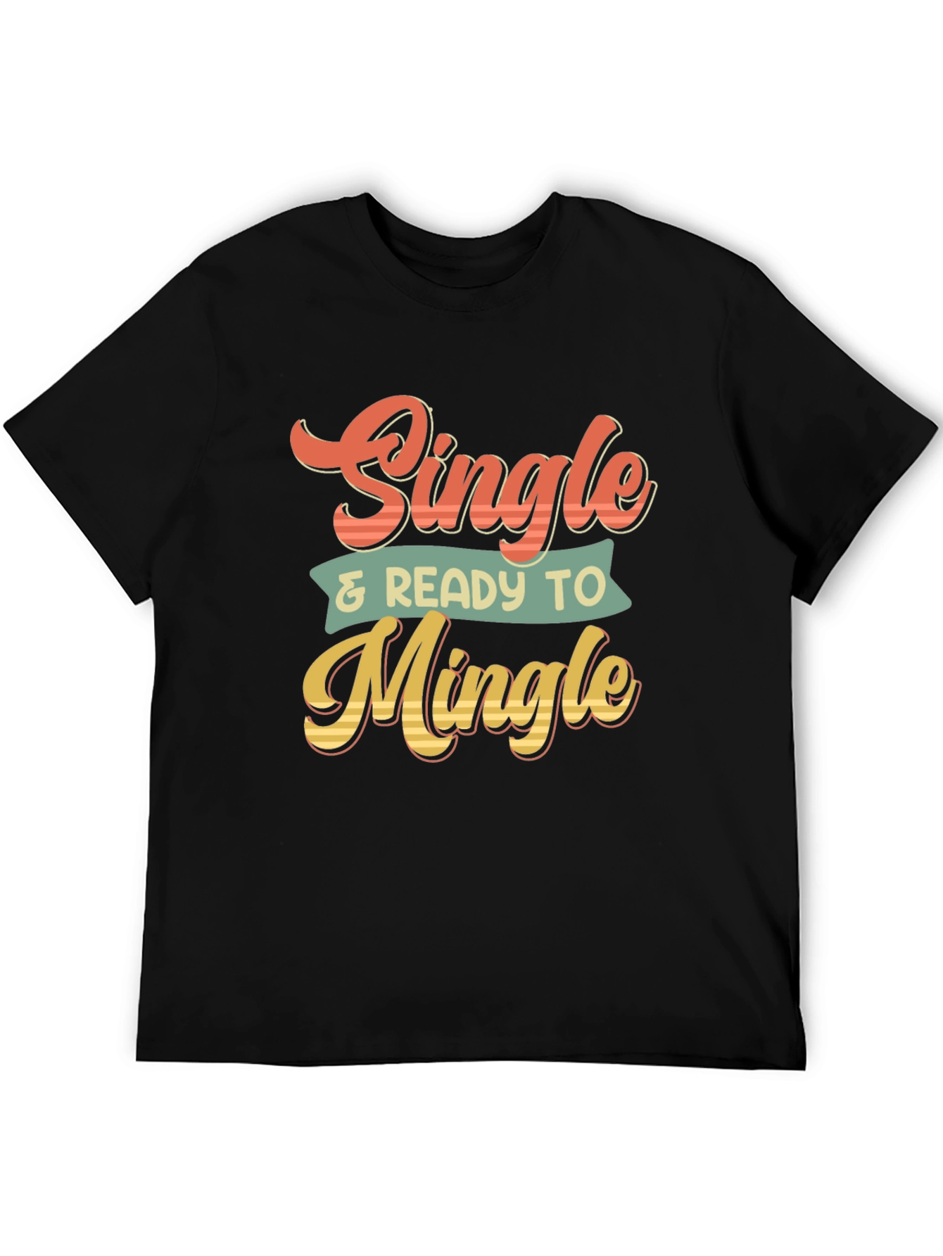 Single & Ready to Mingle Retro Graphic T-Shirt