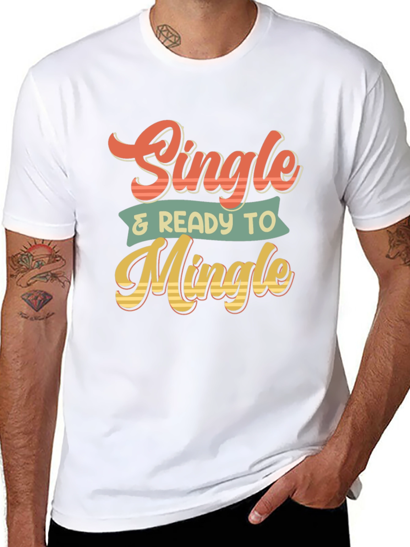 Single & Ready to Mingle Retro Graphic T-Shirt