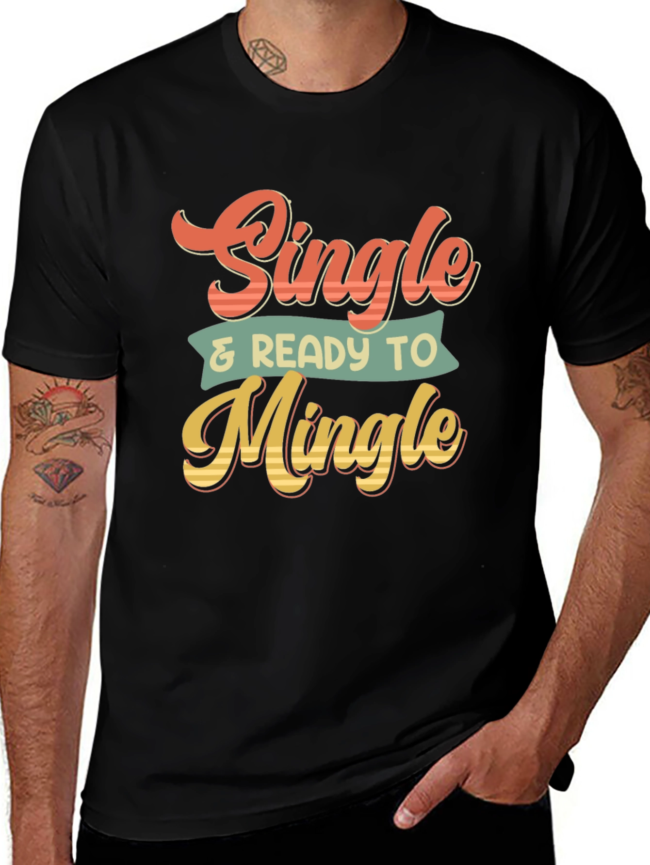 Single & Ready to Mingle Retro Graphic T-Shirt