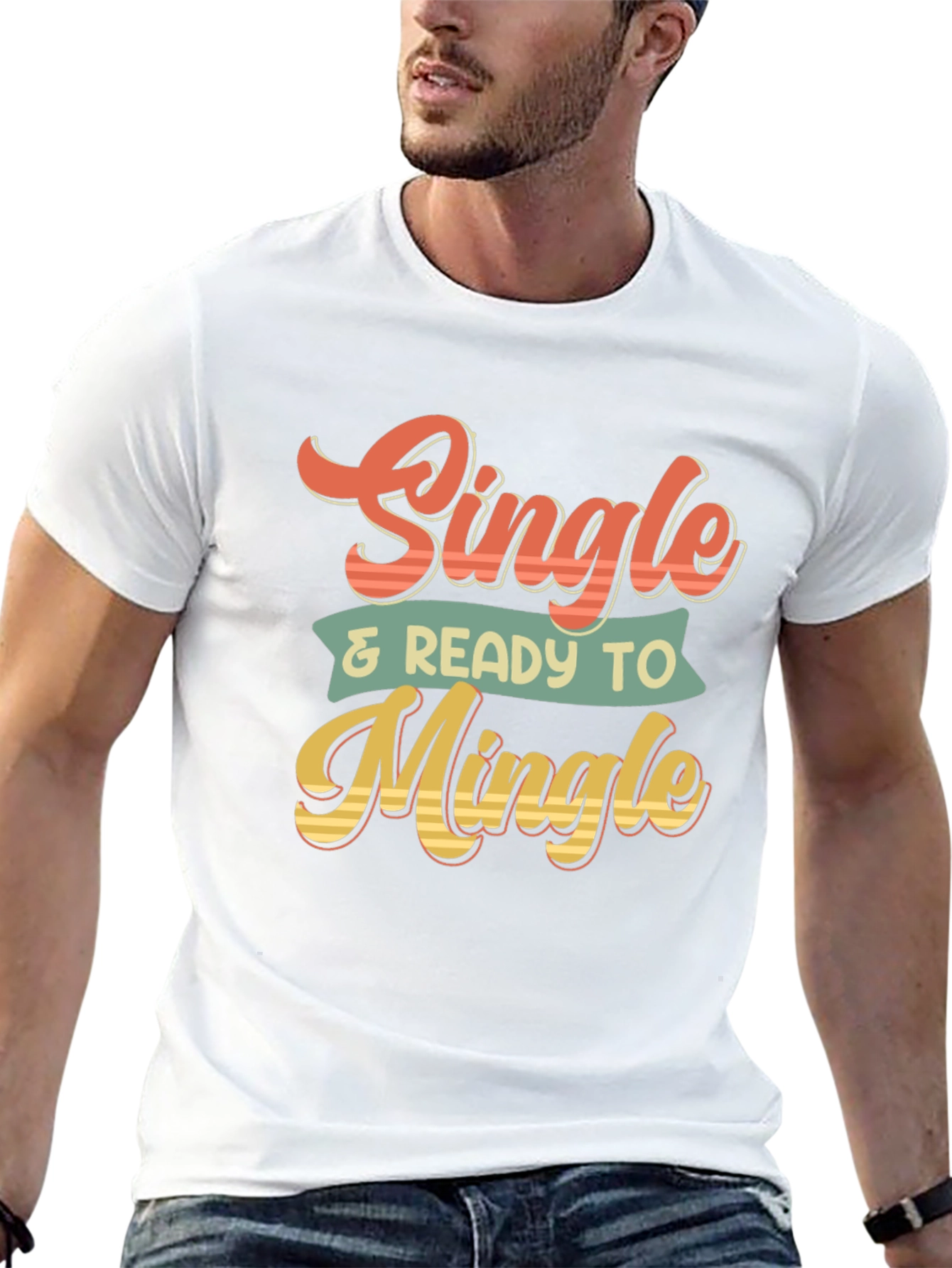 Single & Ready to Mingle Retro Graphic T-Shirt