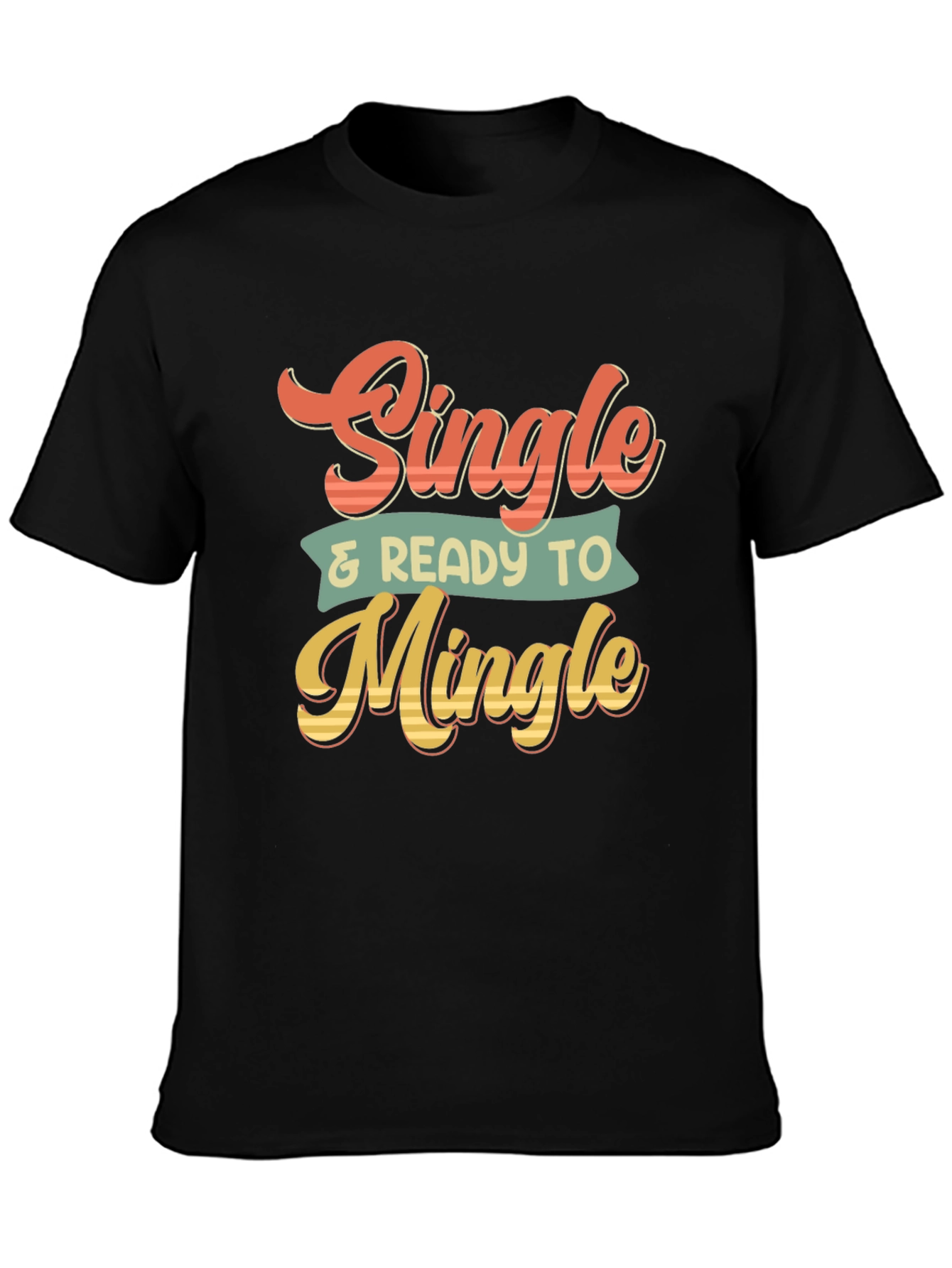 Single & Ready to Mingle Retro Graphic T-Shirt