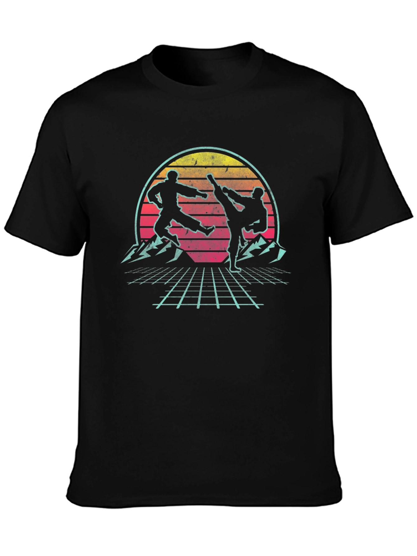 Retro Martial Arts Graphic T-Shirt