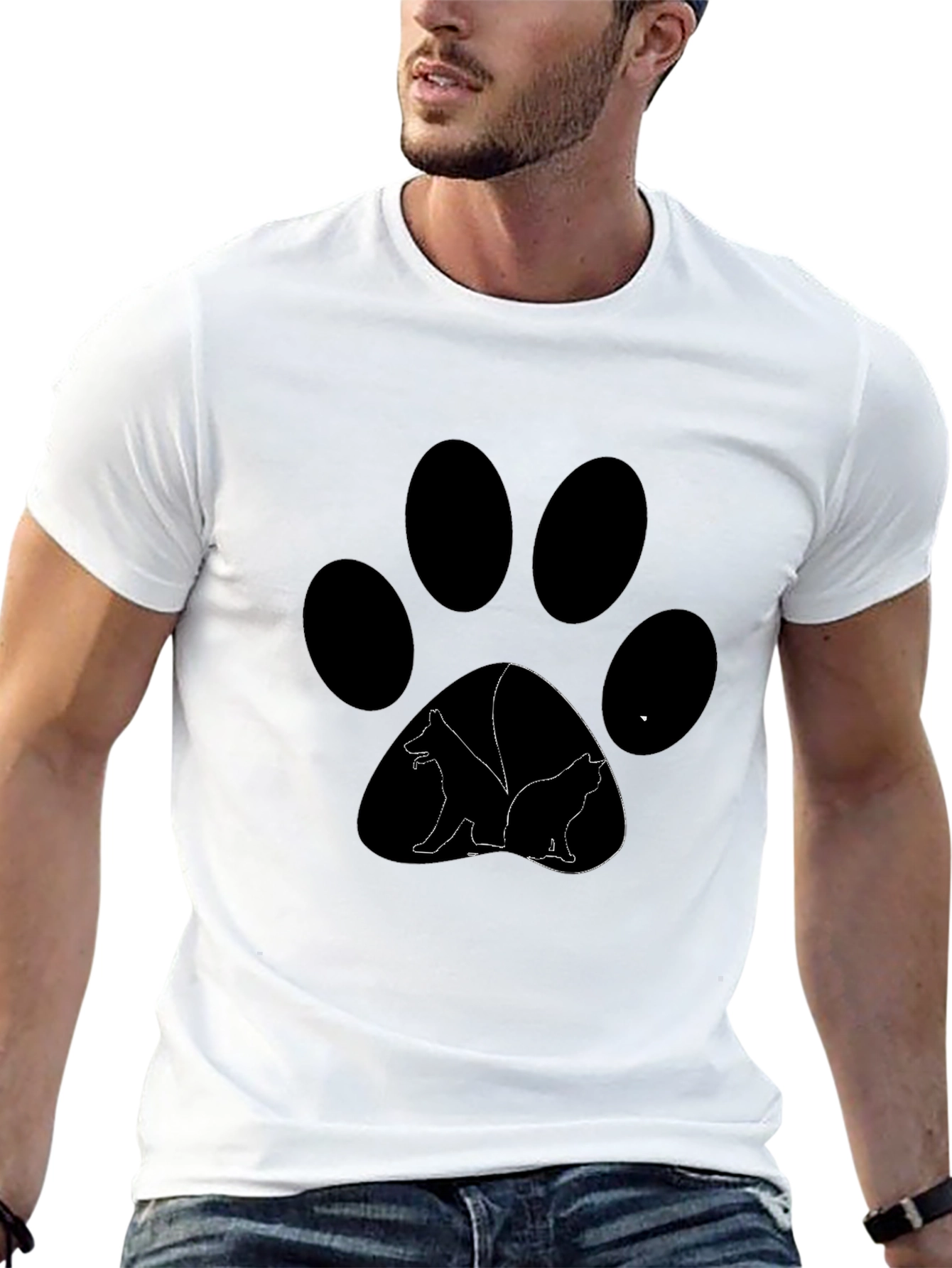 Dog & Cat Paw Print T-Shirt