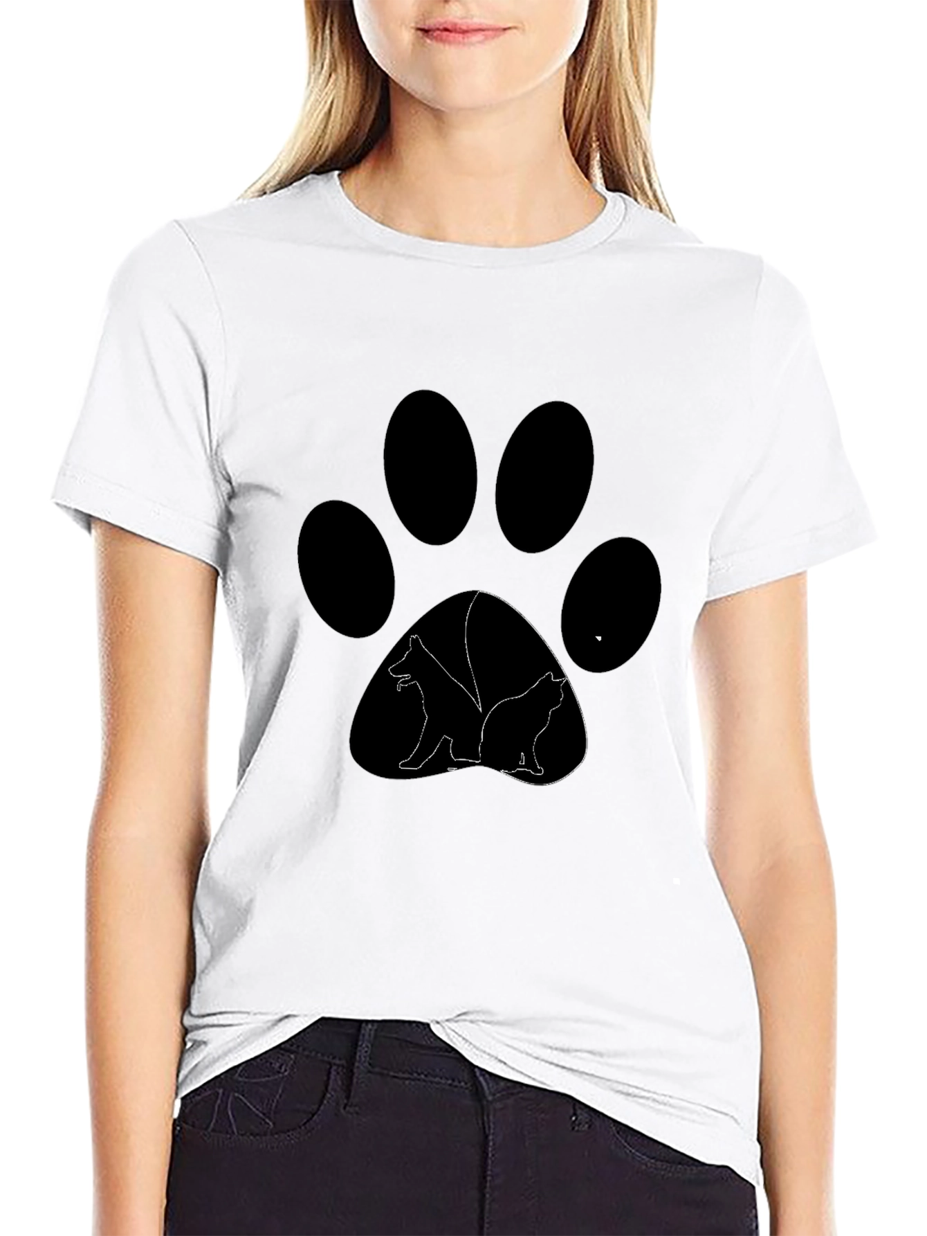 Dog & Cat Paw Print T-Shirt