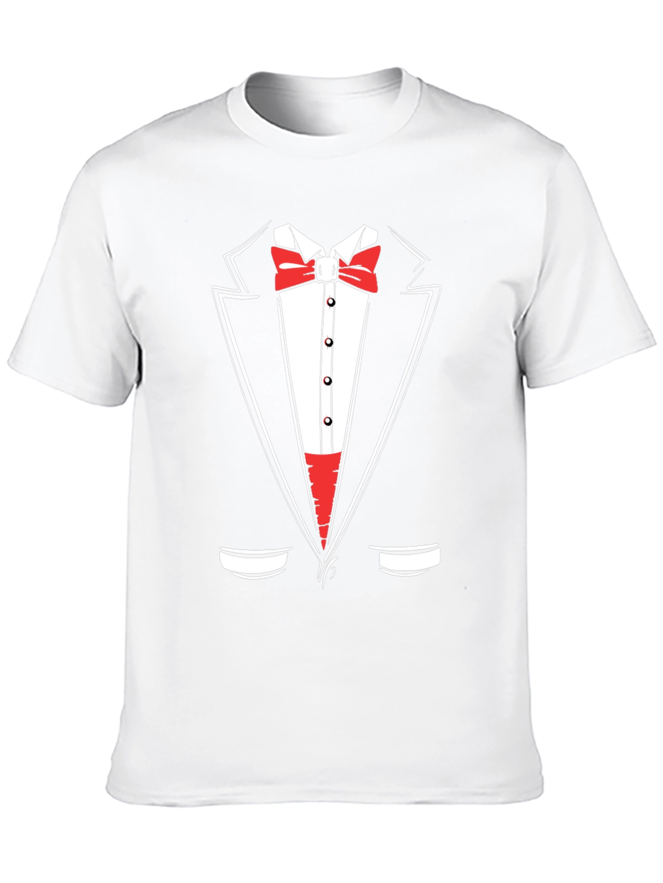 Tuxedo Graphic Print Crewneck T-Shirt