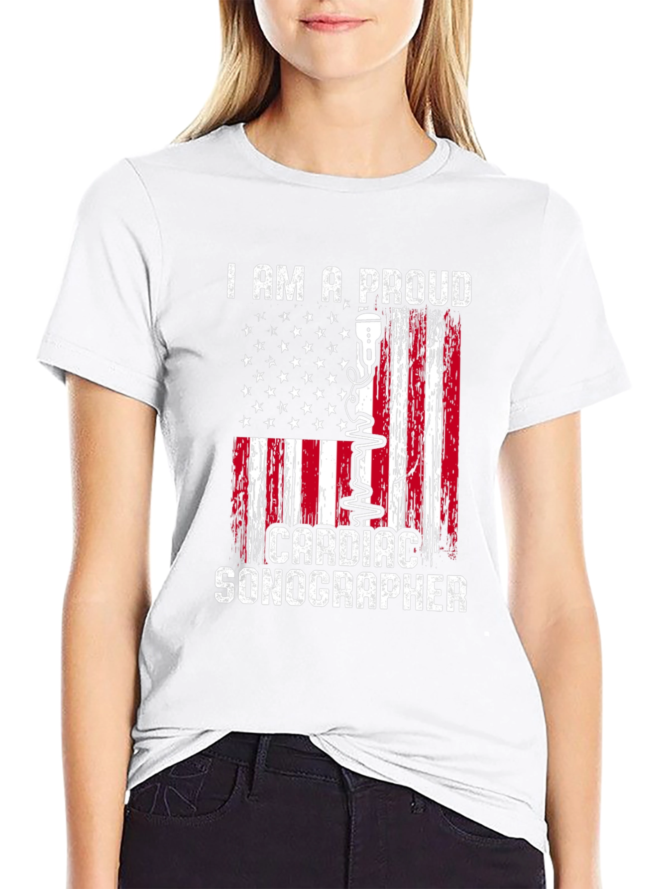 Proud Cardiac Sonographer Graphic T-Shirt