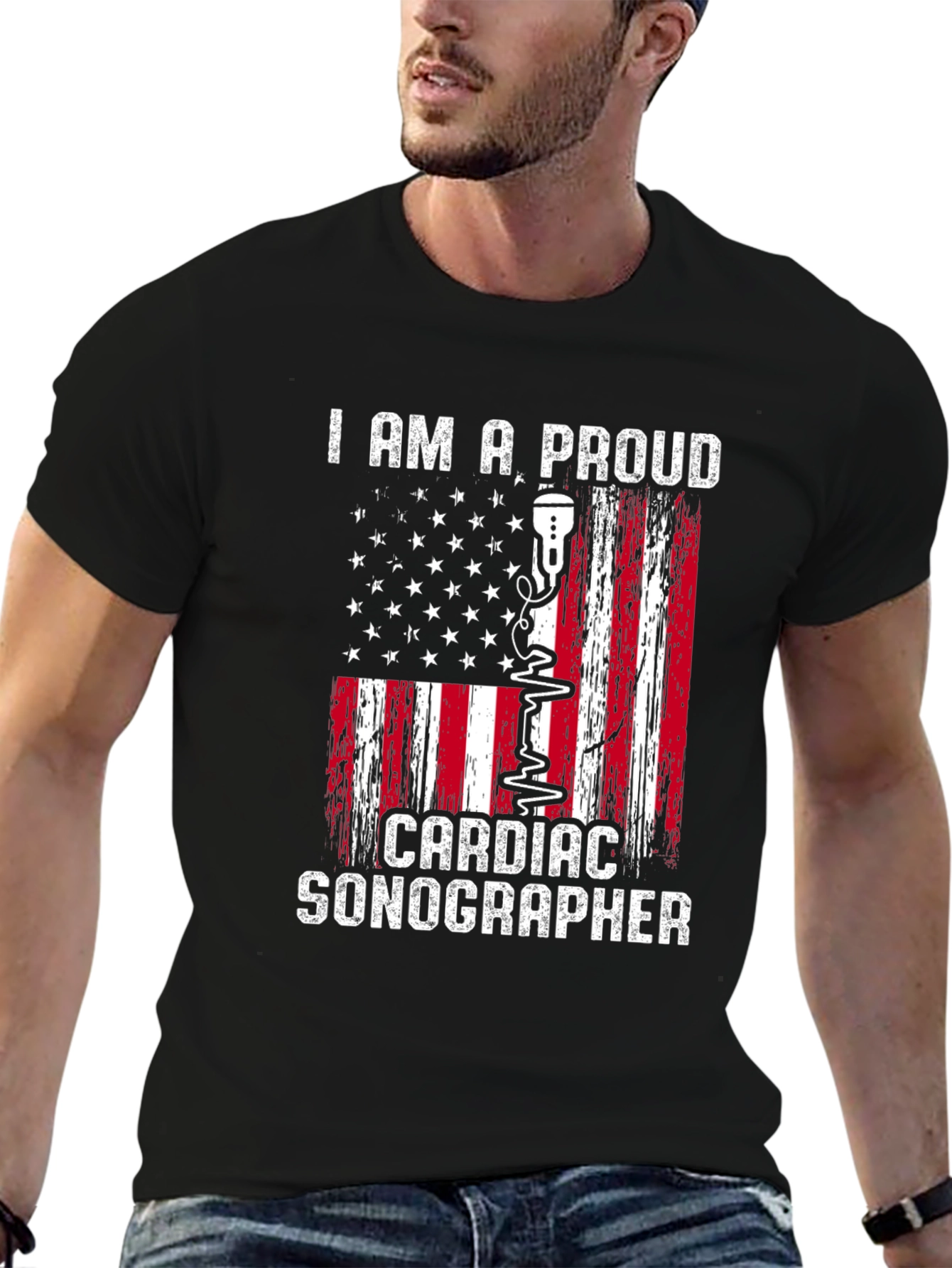 Proud Cardiac Sonographer Graphic T-Shirt