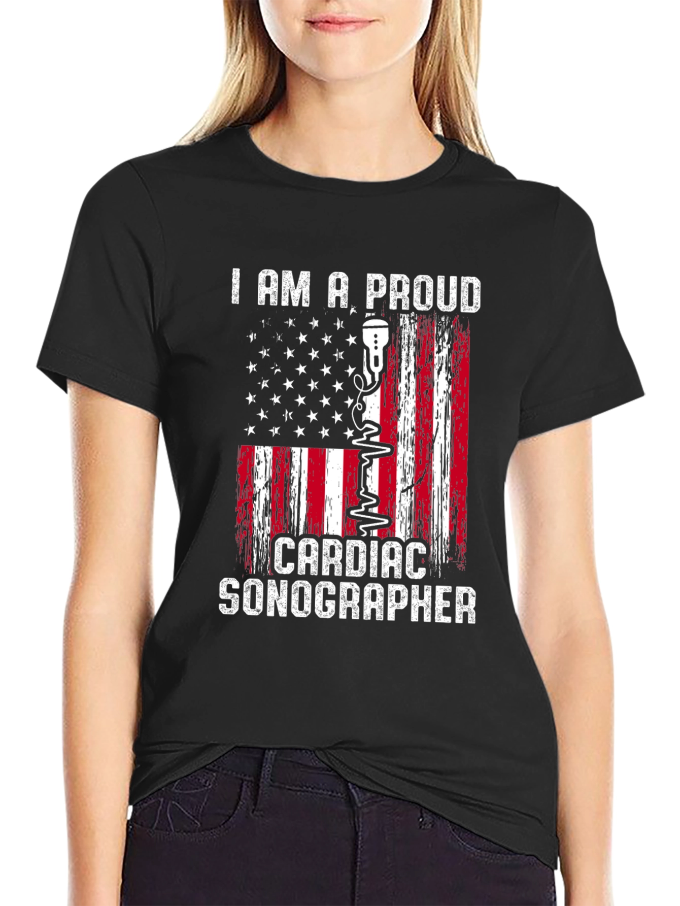 Proud Cardiac Sonographer Graphic T-Shirt