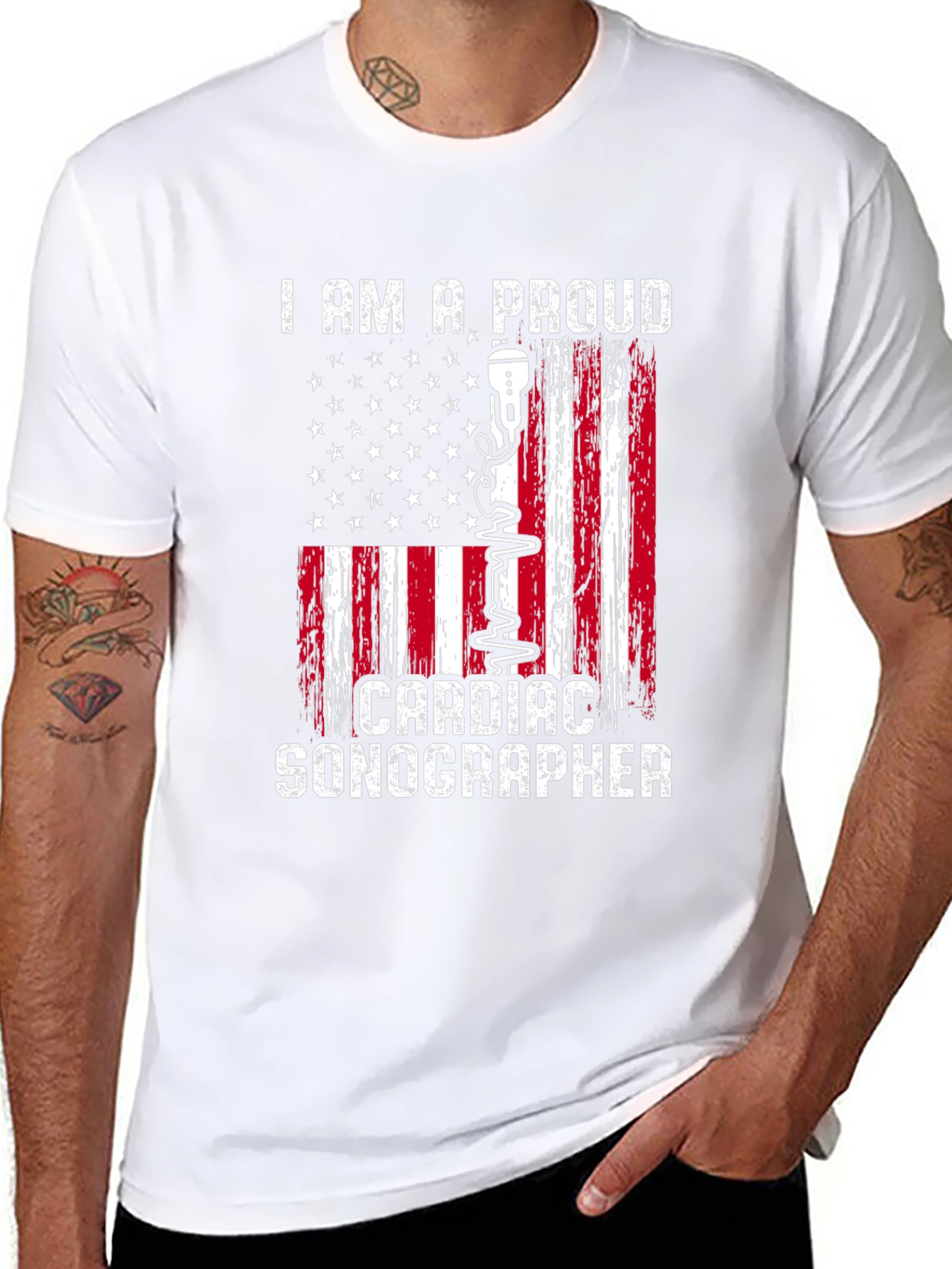 Proud Cardiac Sonographer Graphic T-Shirt