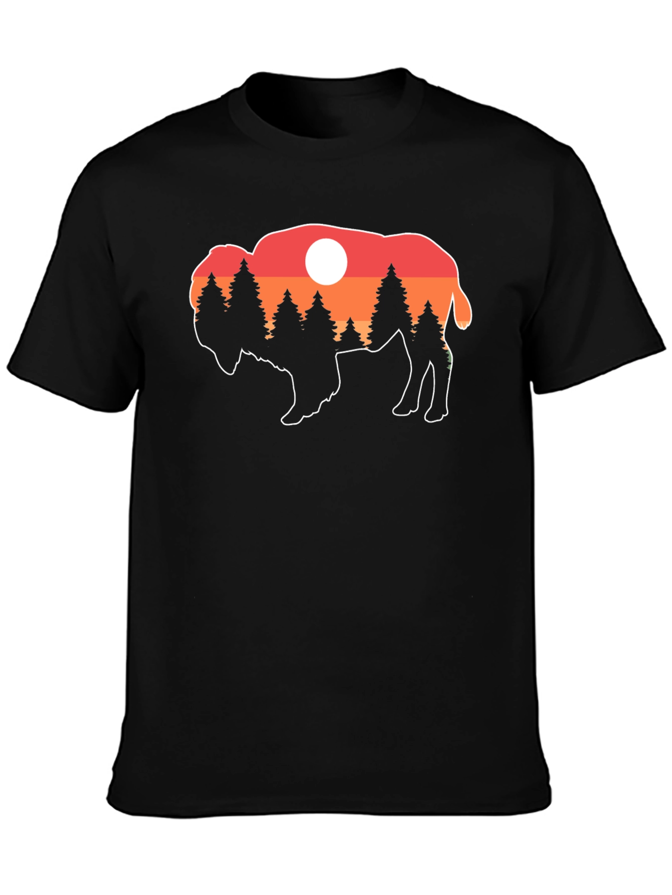 Buffalo Sunset T-Shirt - Nature Inspired Graphic Tee