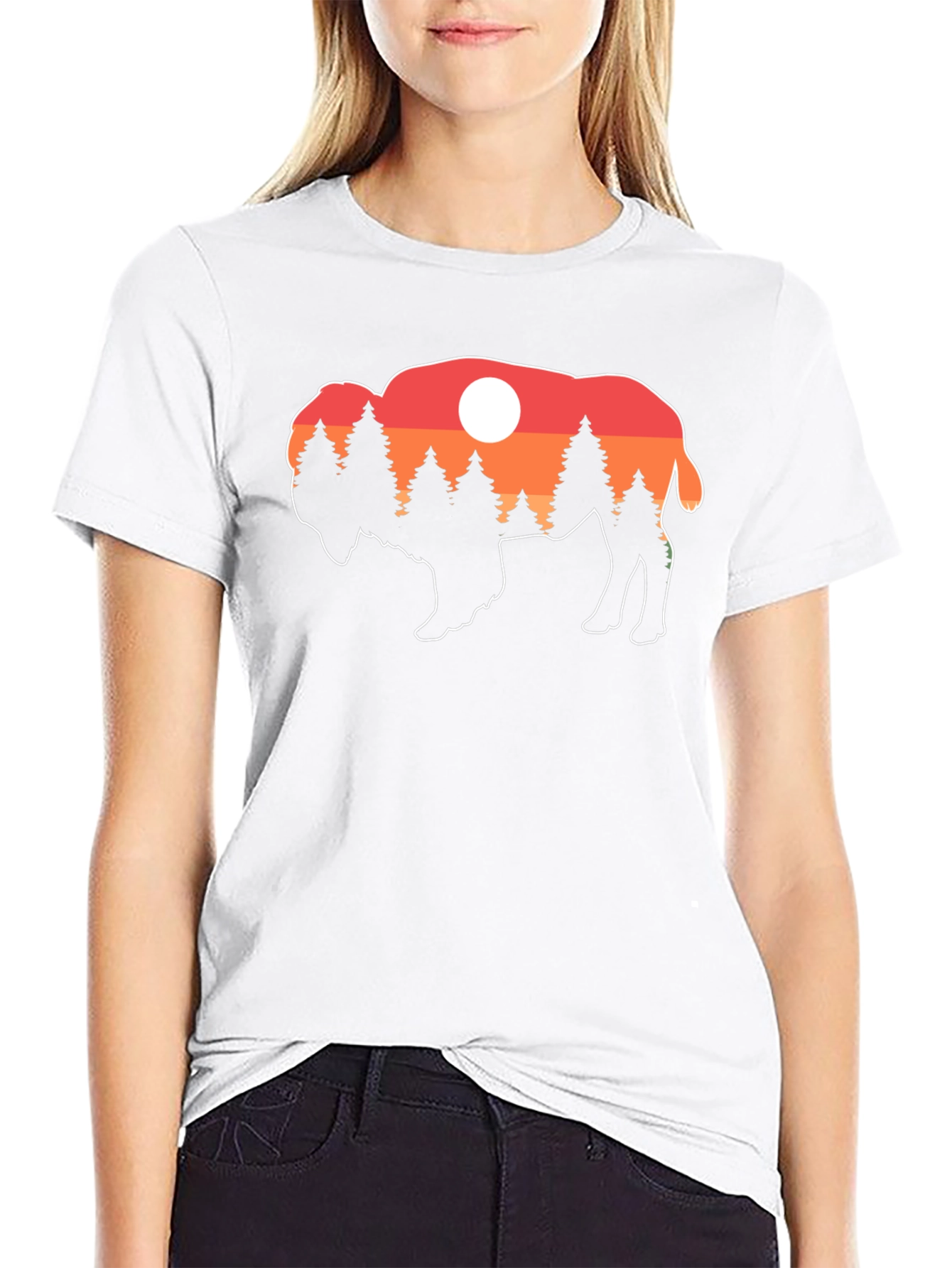 Buffalo Sunset T-Shirt - Nature Inspired Graphic Tee