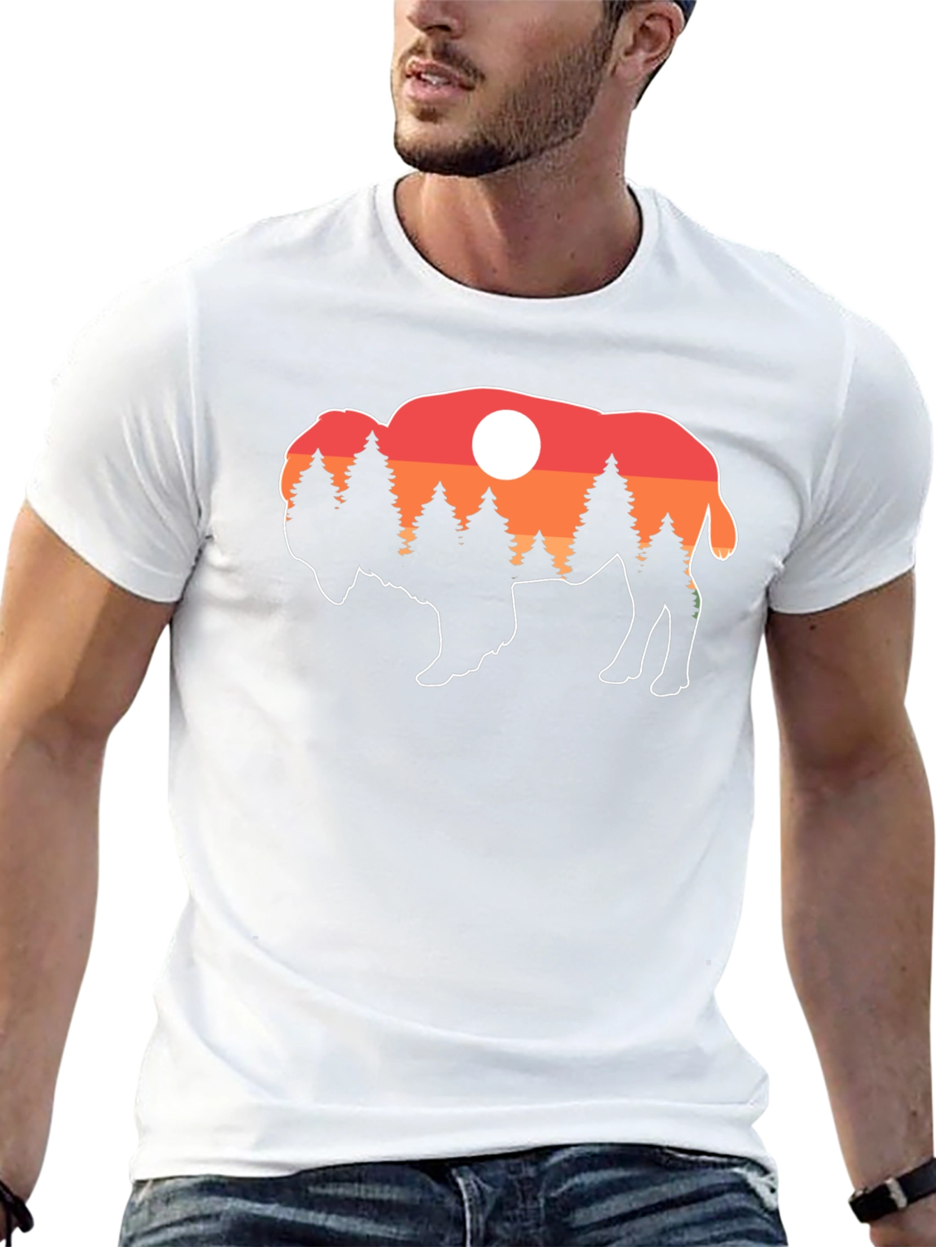 Buffalo Sunset T-Shirt - Nature Inspired Graphic Tee