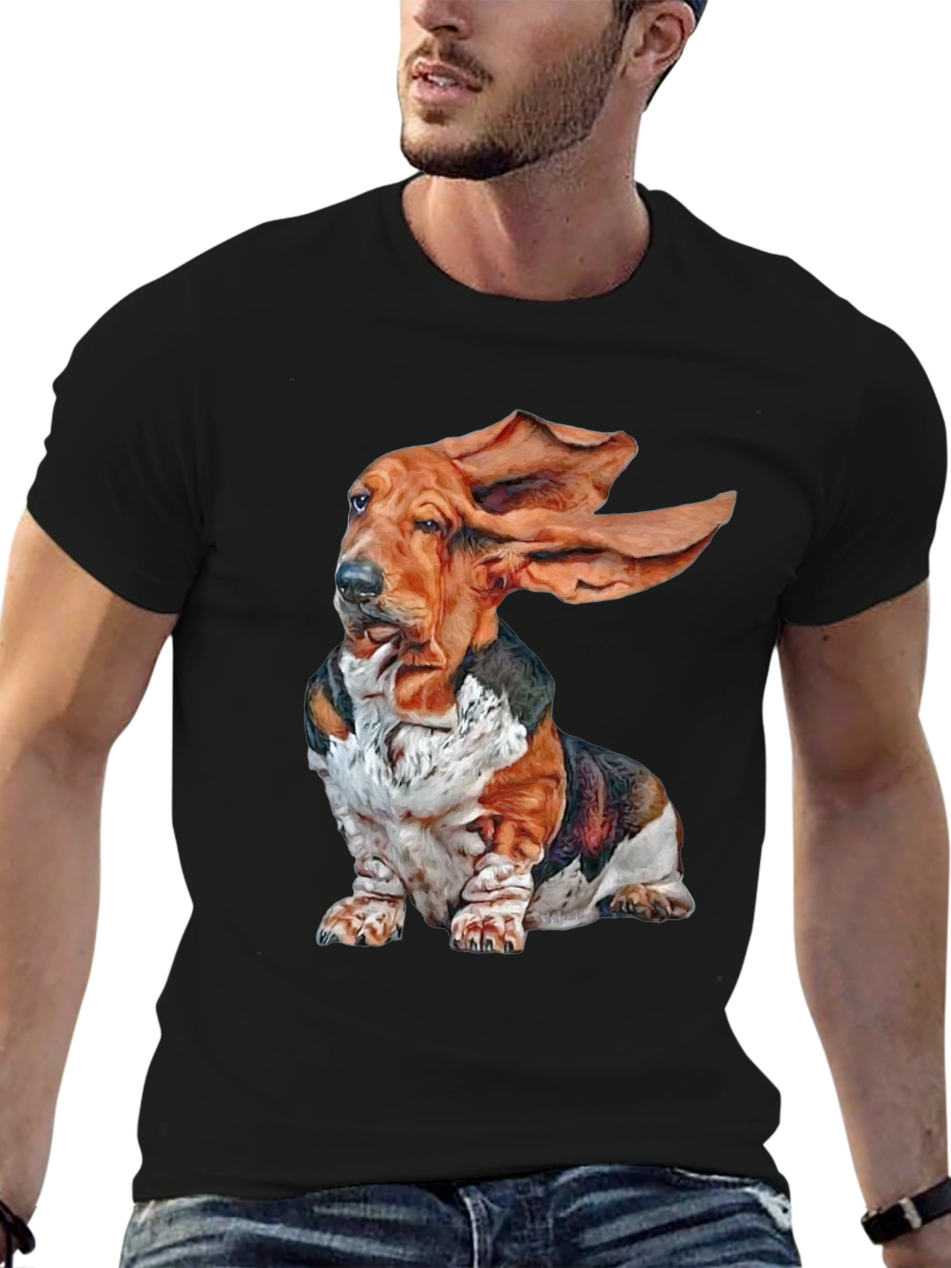 Basset Hound Graphic Tee - Fun Dog Lover Shirt