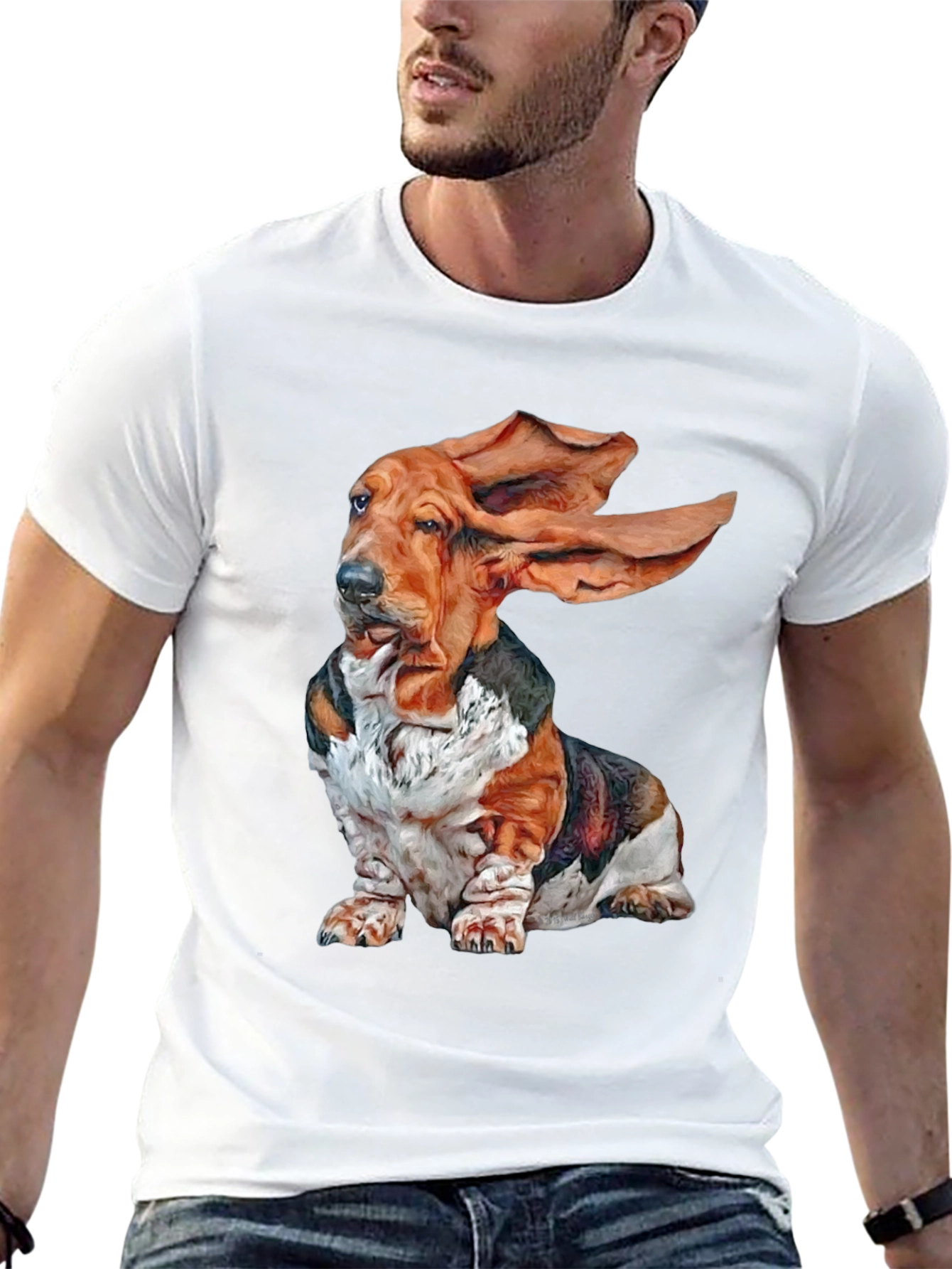 Basset Hound Graphic Tee - Fun Dog Lover Shirt