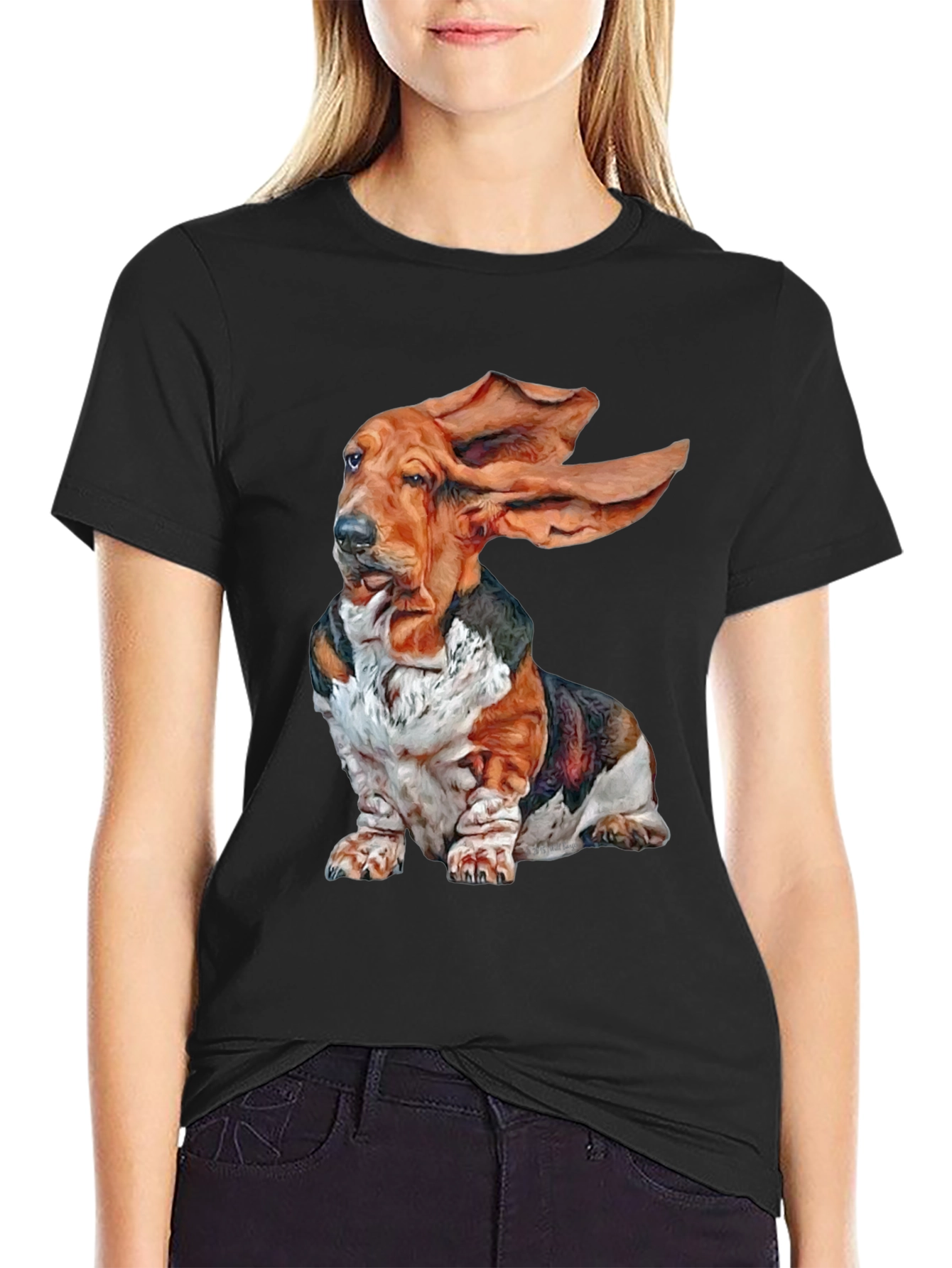 Basset Hound Graphic Tee - Fun Dog Lover Shirt