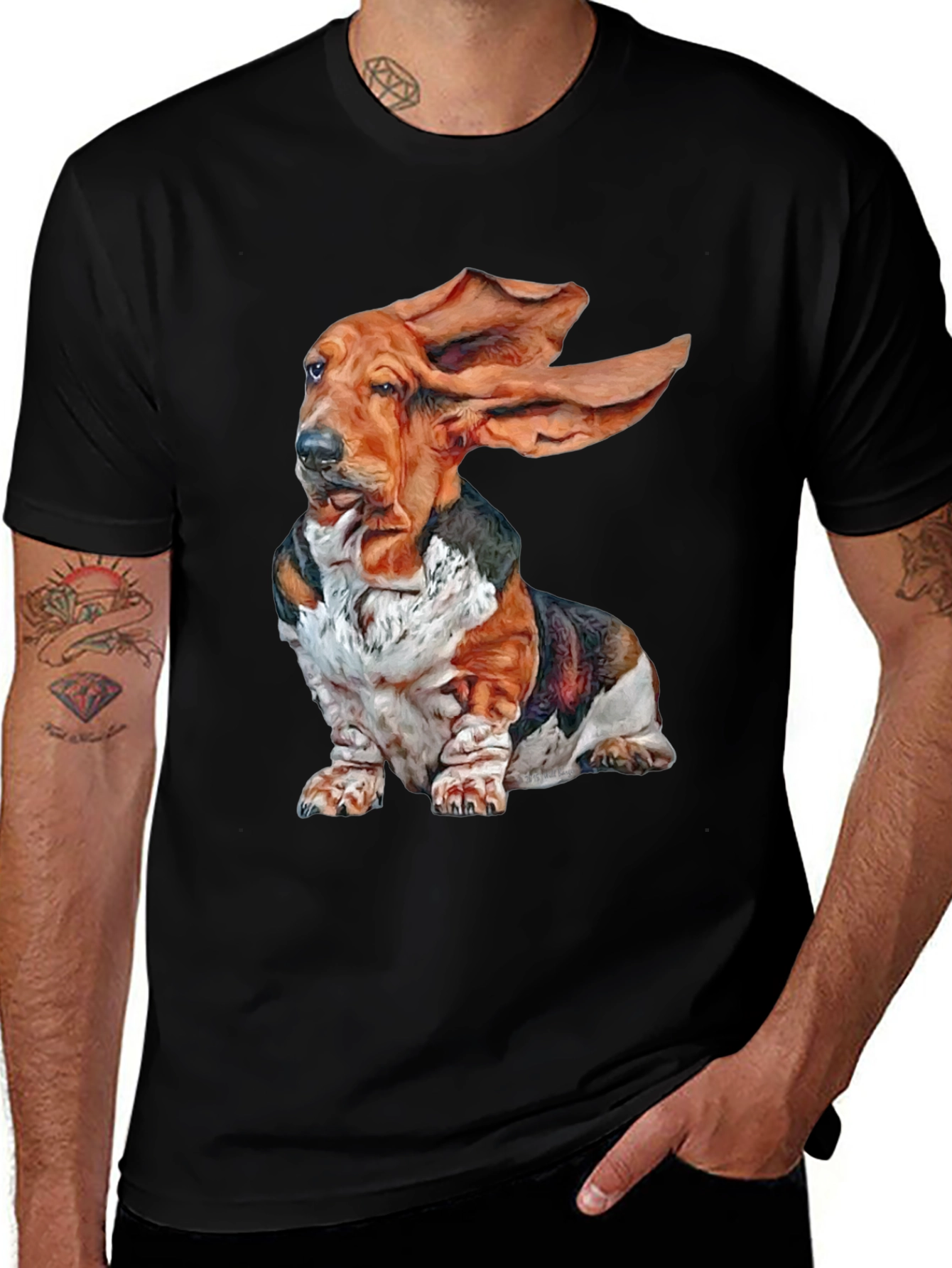 Basset Hound Graphic Tee - Fun Dog Lover Shirt