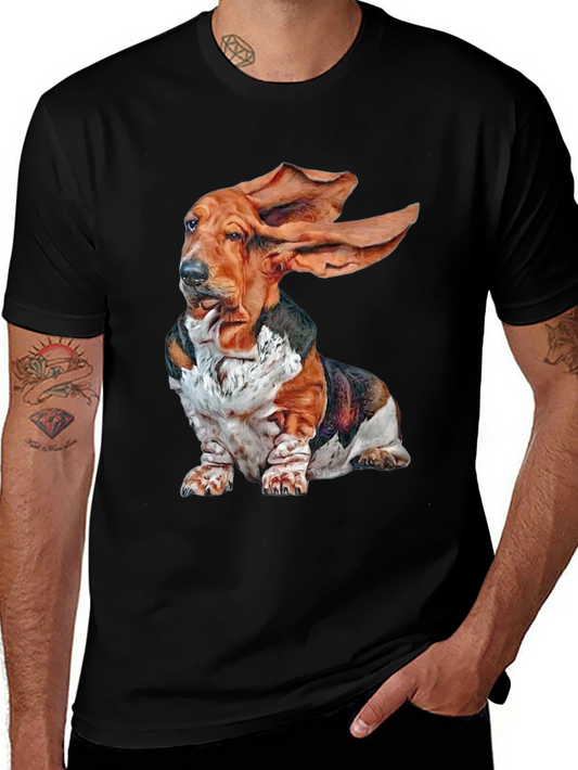 Basset Hound Graphic Tee - Fun Dog Lover Shirt