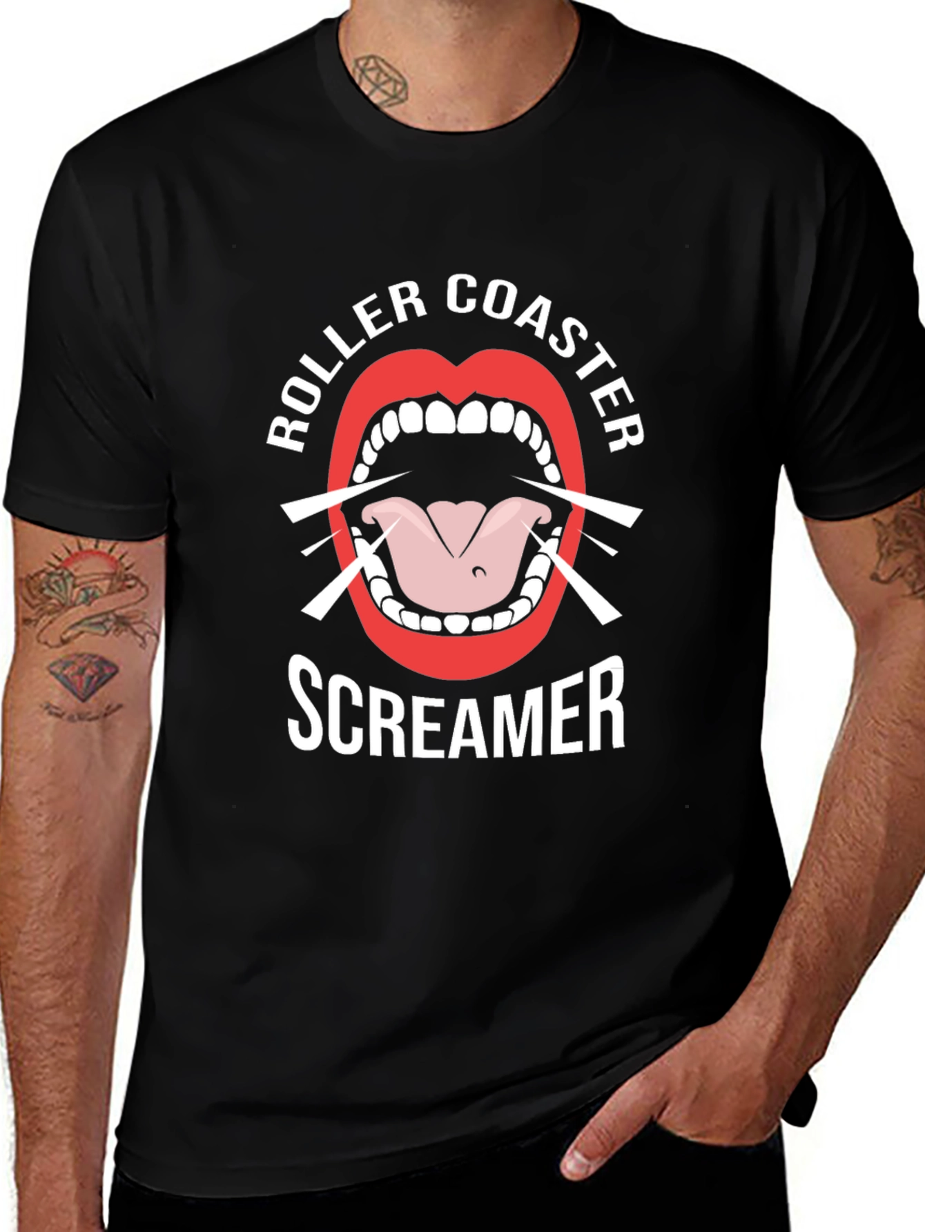 Roller Coaster Screamer Graphic Tee