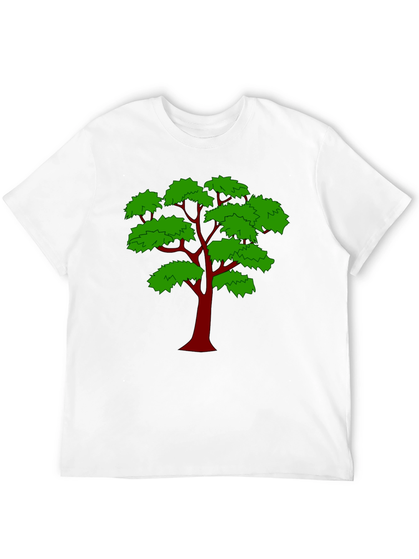 Unique Tree Graphic Print Black T-Shirt