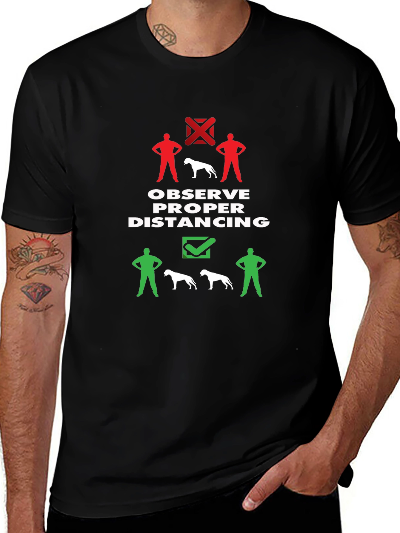 Social Distancing Dog T-Shirt
