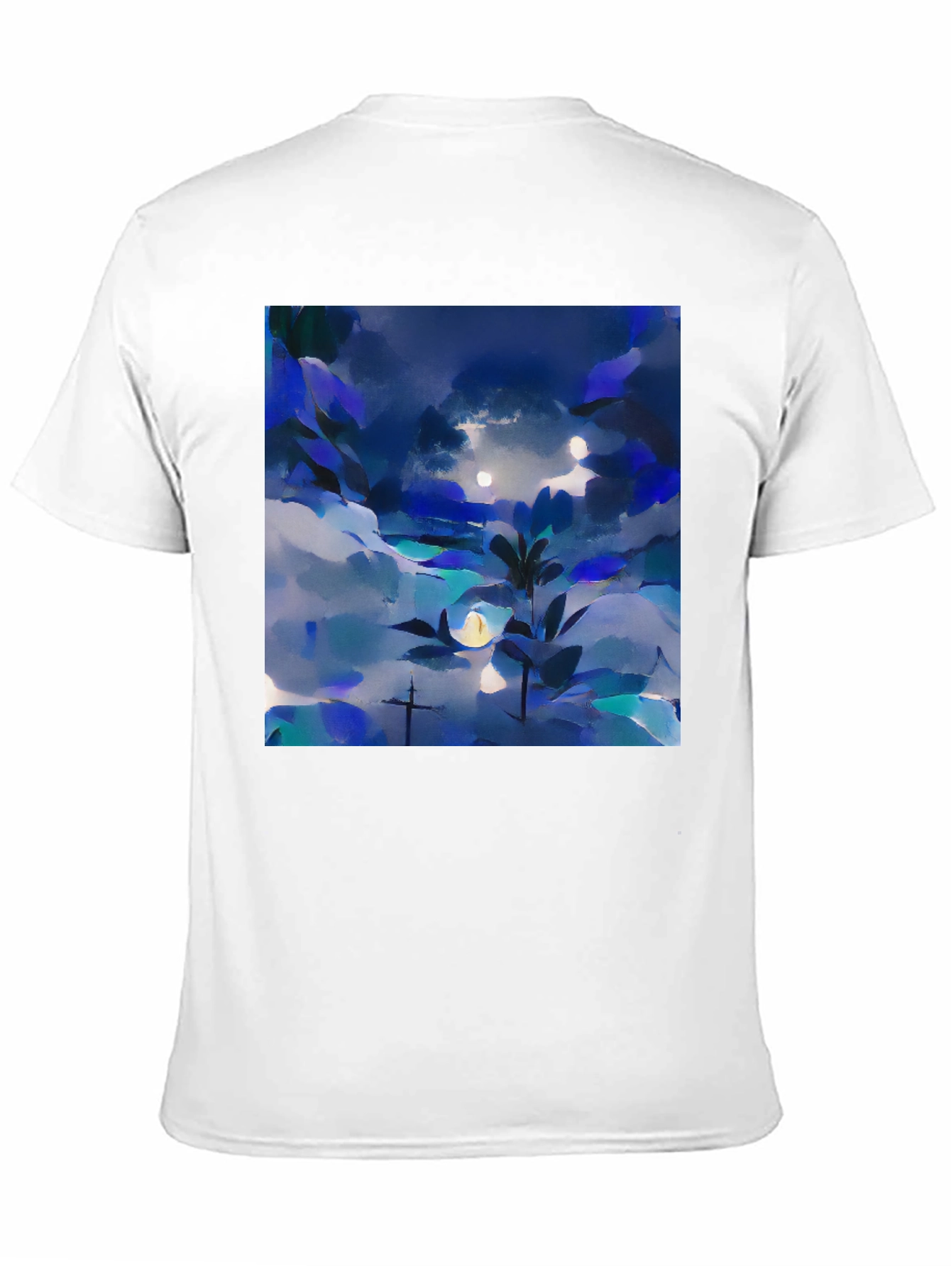 Abstract Nightscape Graphic Tee - Black Unisex T-Shirt