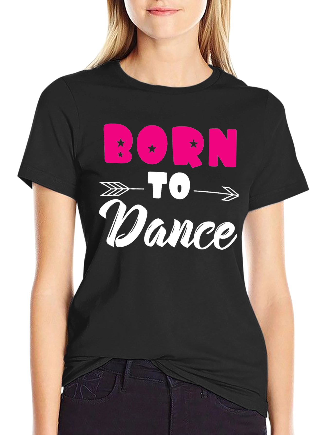 Born to Dance Black Graphic Tee Shirt