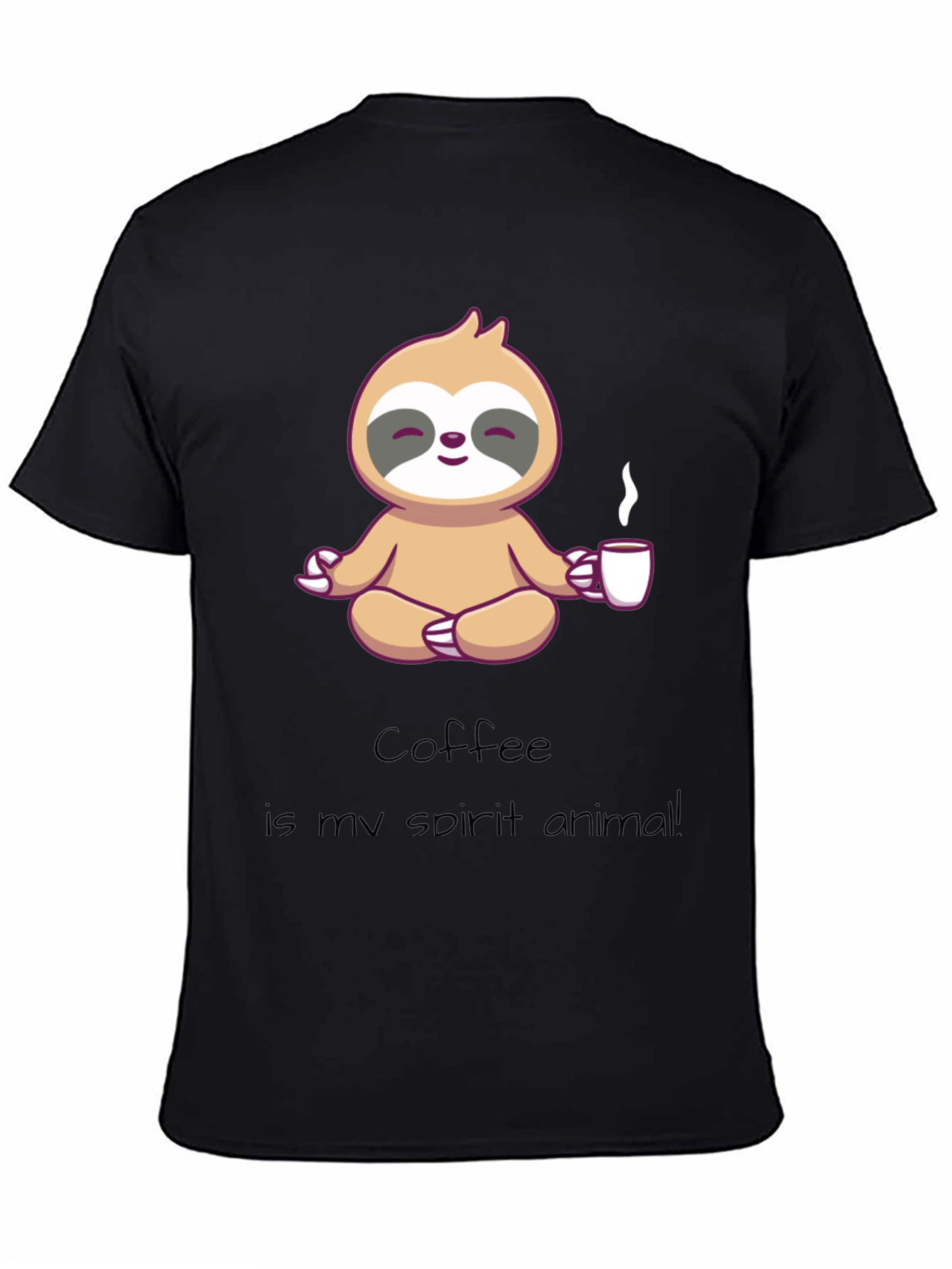 Coffee Sloth Spirit Animal Graphic T-Shirt