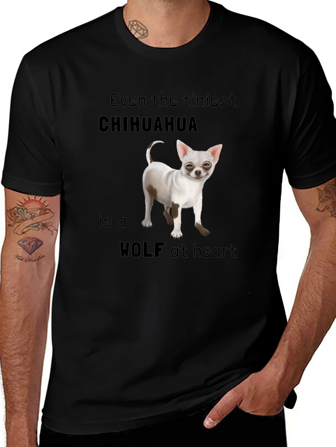 Chihuahua Wolf Heart T-Shirt