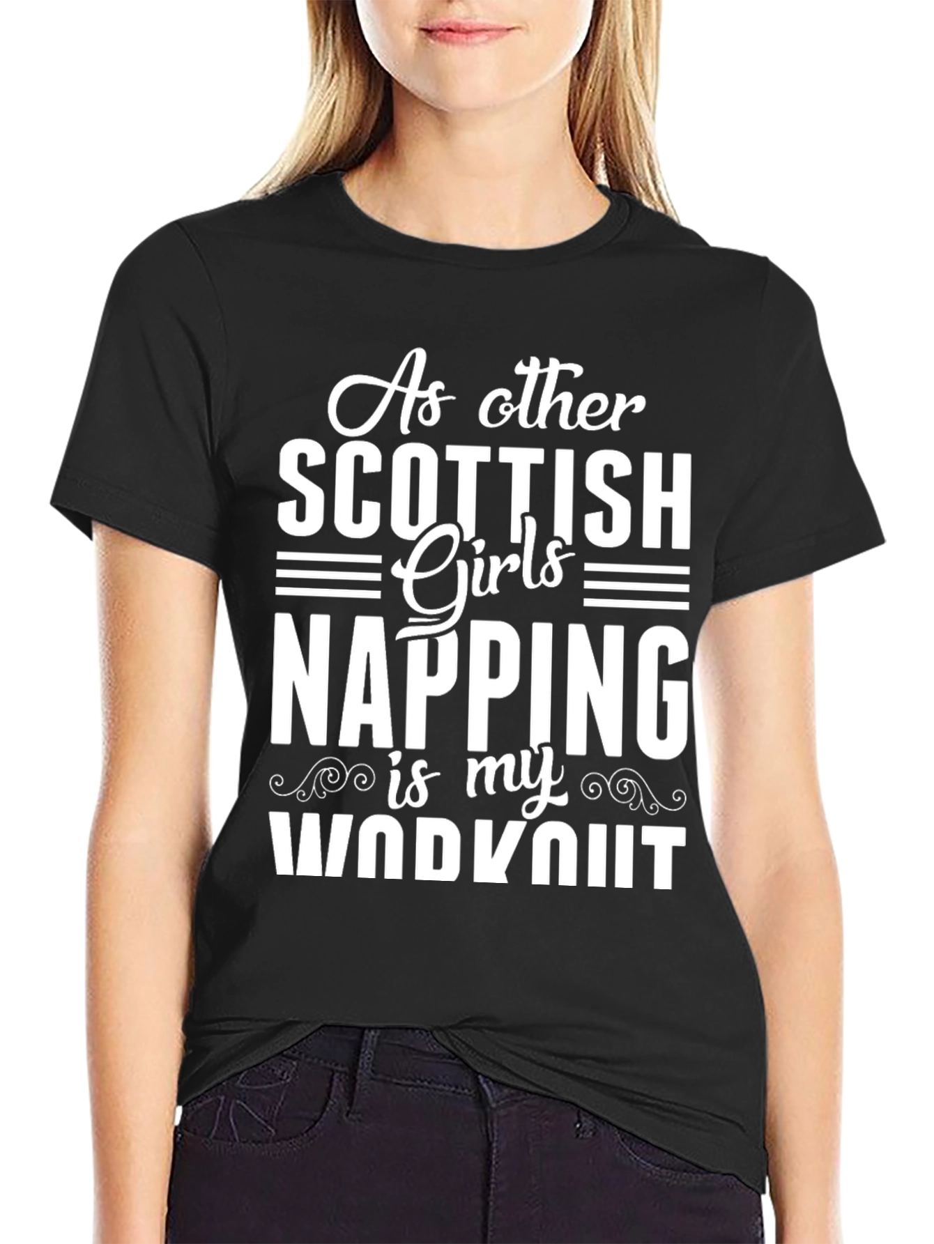 Scottish Girls Napping Workout T-Shirt