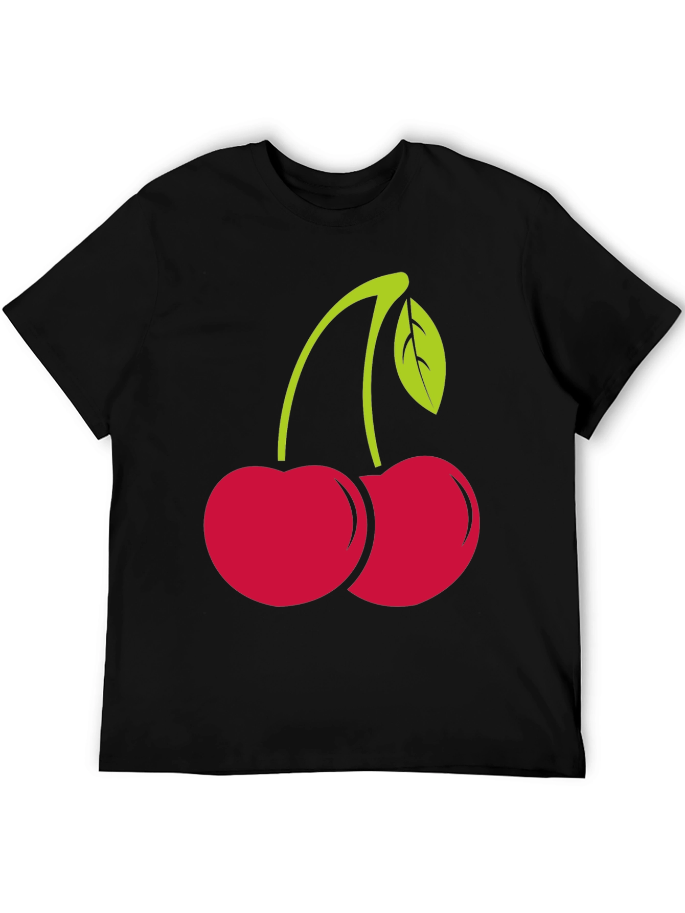 Cherry Graphic Black Tee Shirt