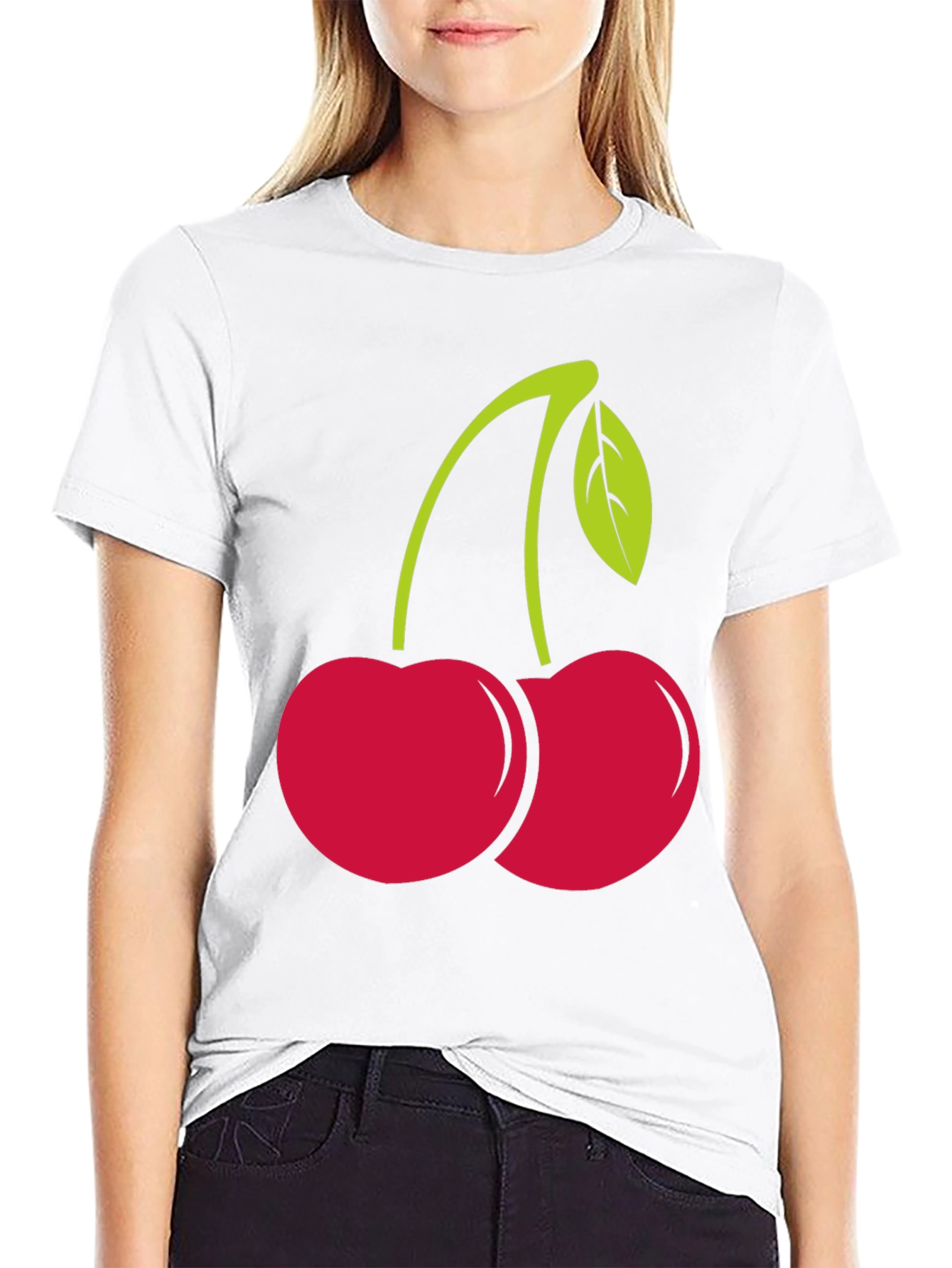 Cherry Graphic Black Tee Shirt