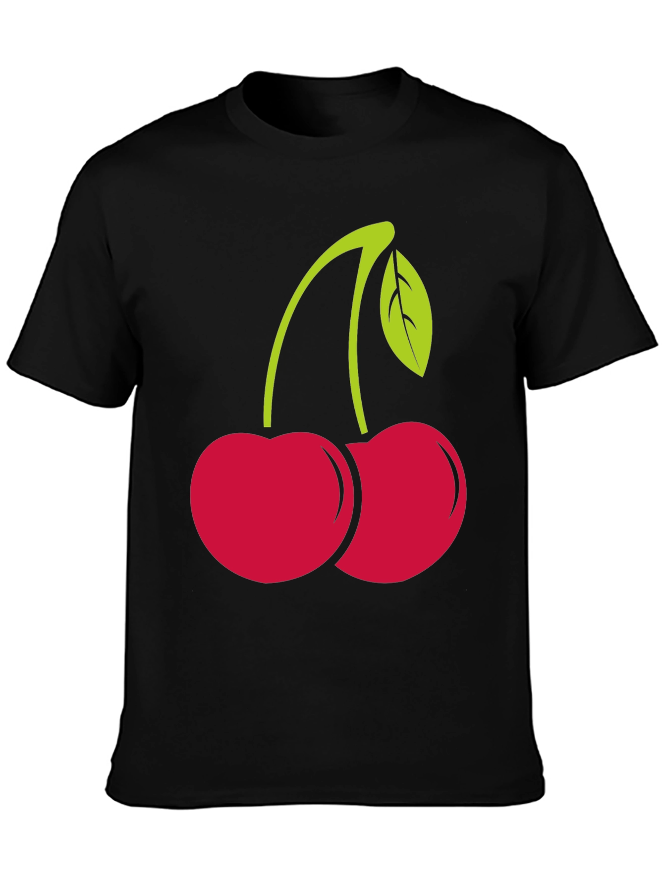 Cherry Graphic Black Tee Shirt