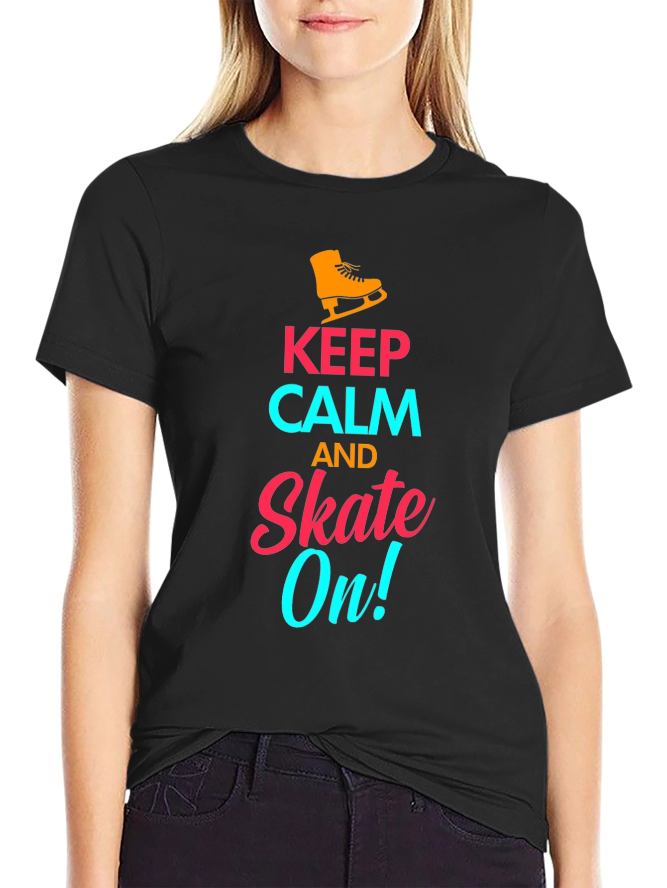 Keep Calm and Skate On! - Novelty T-Shirt