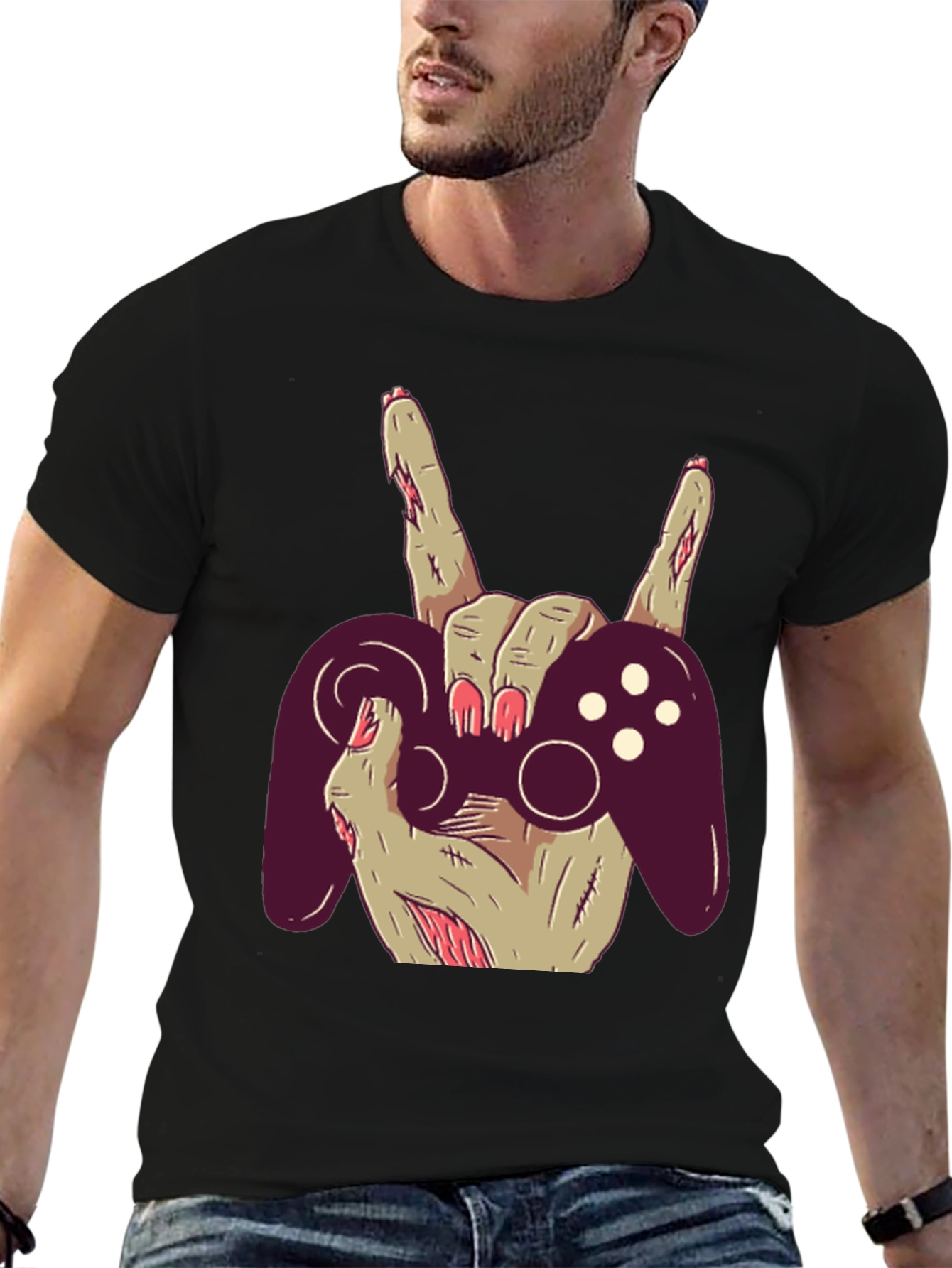 Zombie Gamer T-Shirt - Rock On & Game On!