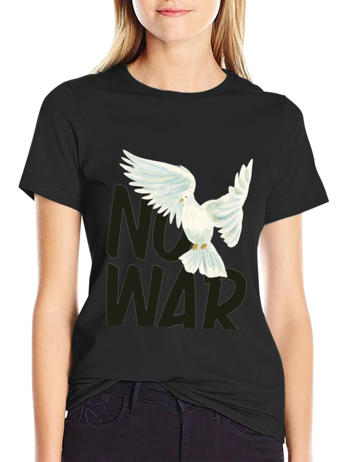 No War Dove Graphic T-Shirt - Peace Symbol Tee