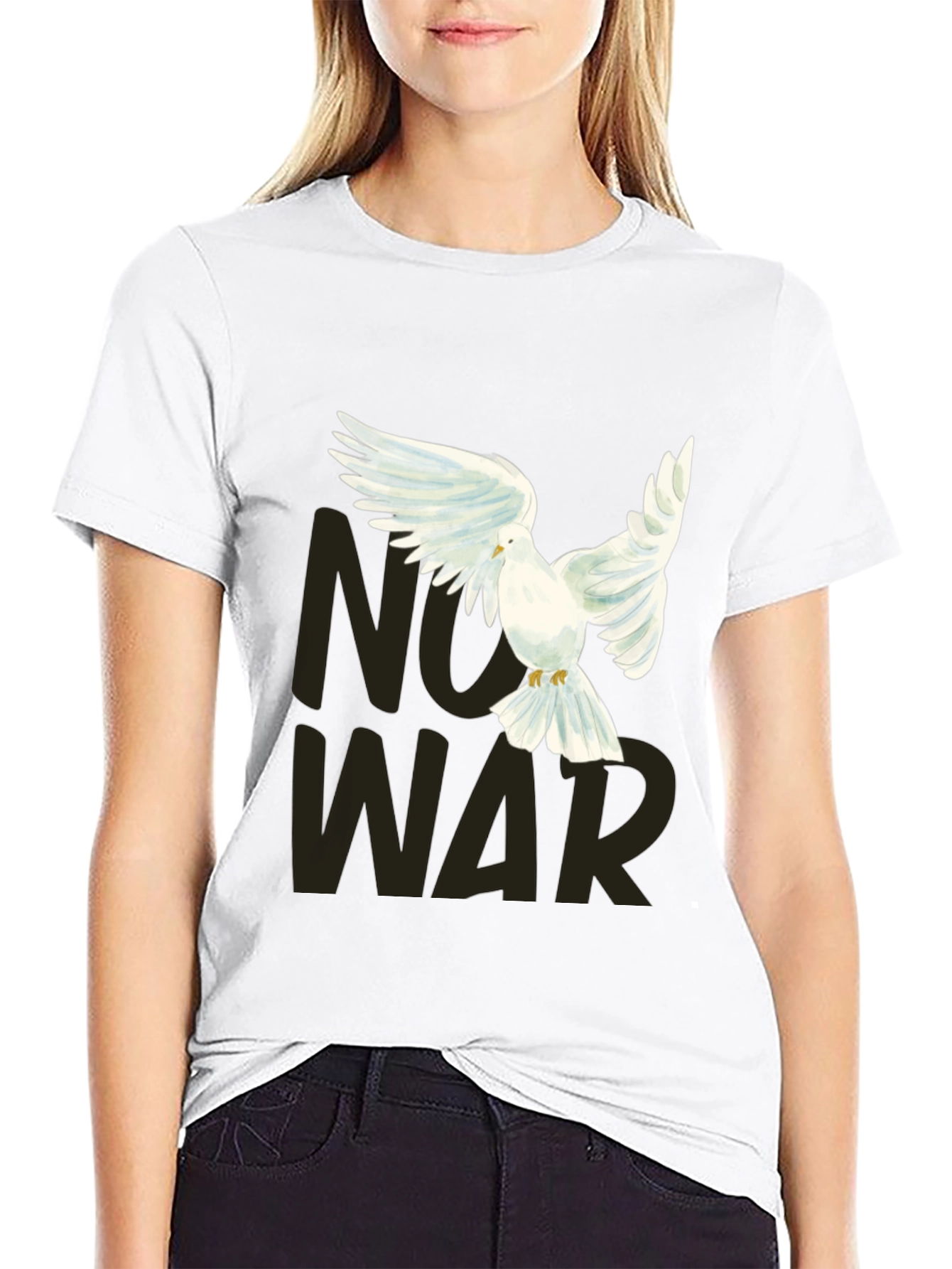 No War Dove Graphic T-Shirt - Peace Symbol Tee
