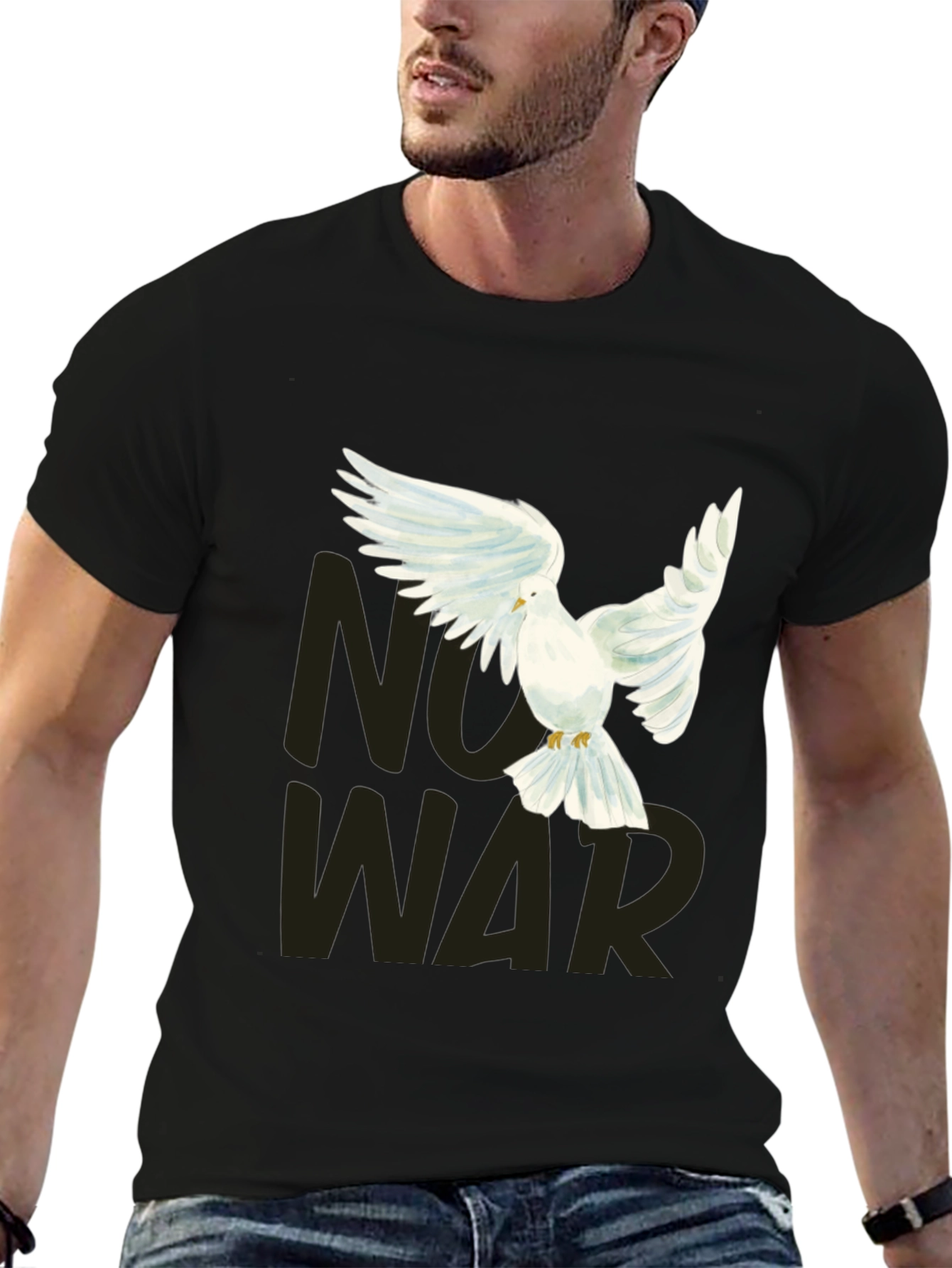 No War Dove Graphic T-Shirt - Peace Symbol Tee