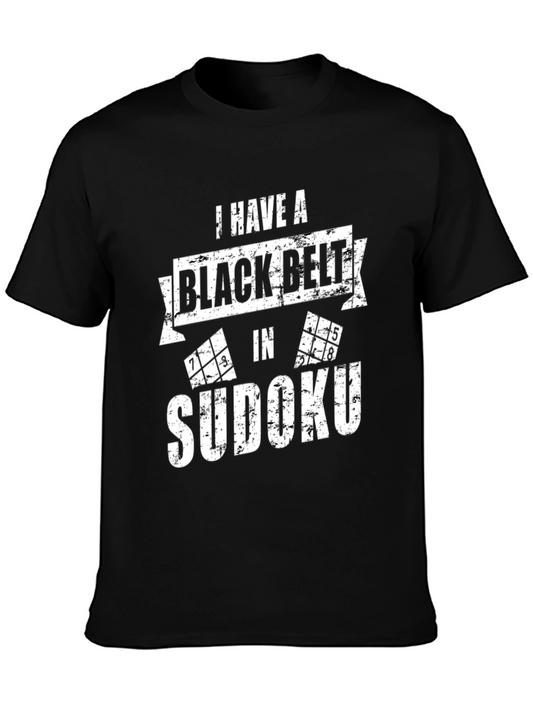 Black Belt Sudoku T-Shirt - Puzzle Master Tee