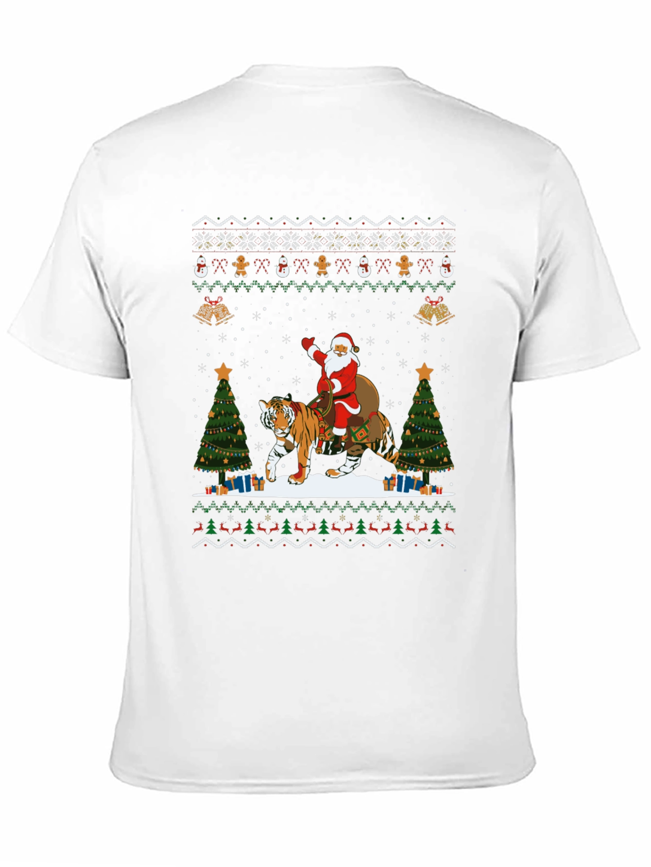 Santa Tiger Christmas Sweater T-Shirt