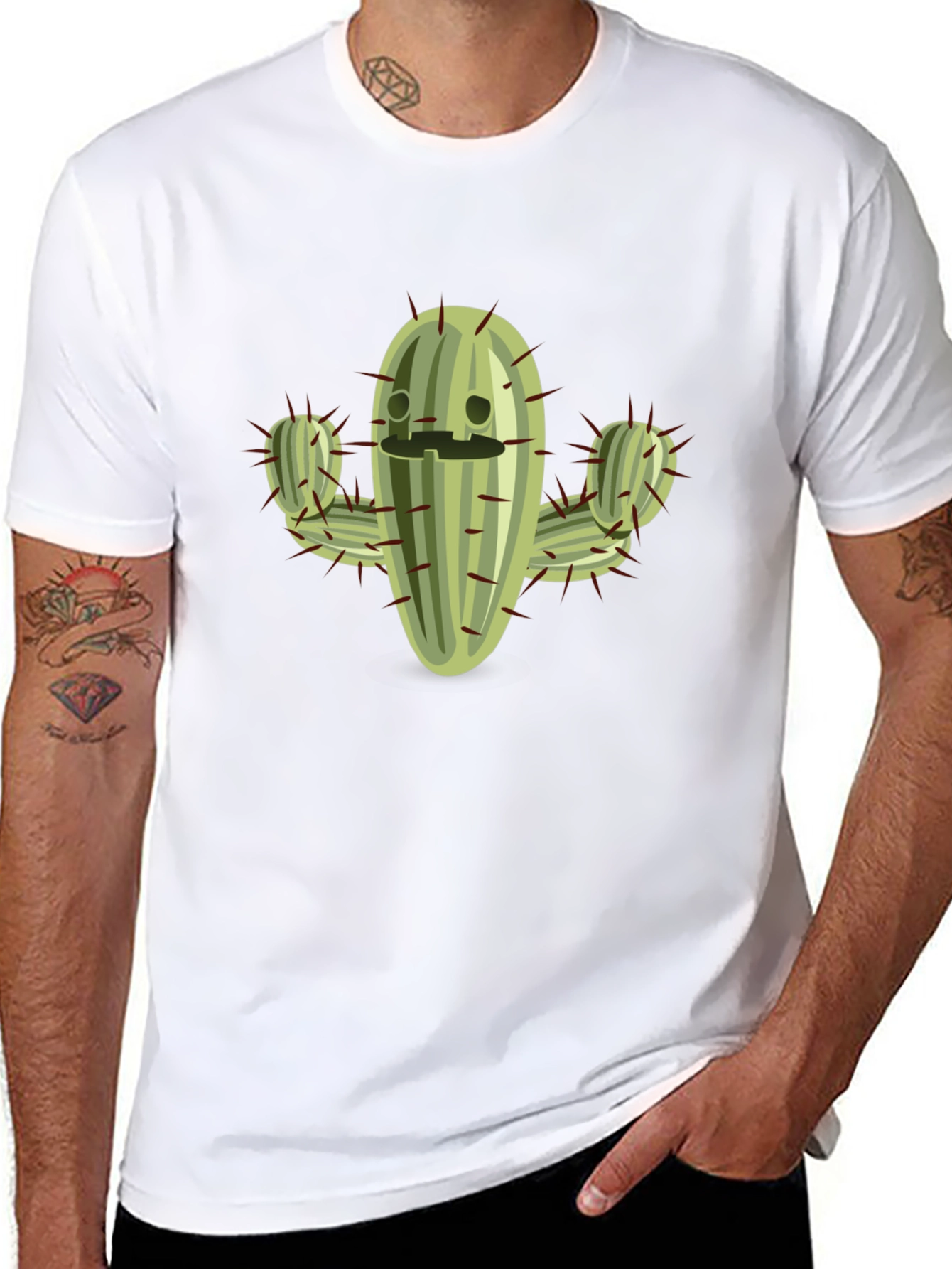 Cactus Graphic Tee - Comfy Black T-Shirt