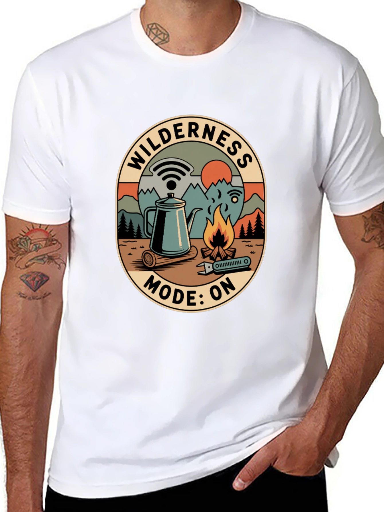 Wilderness Mode On Graphic Tee