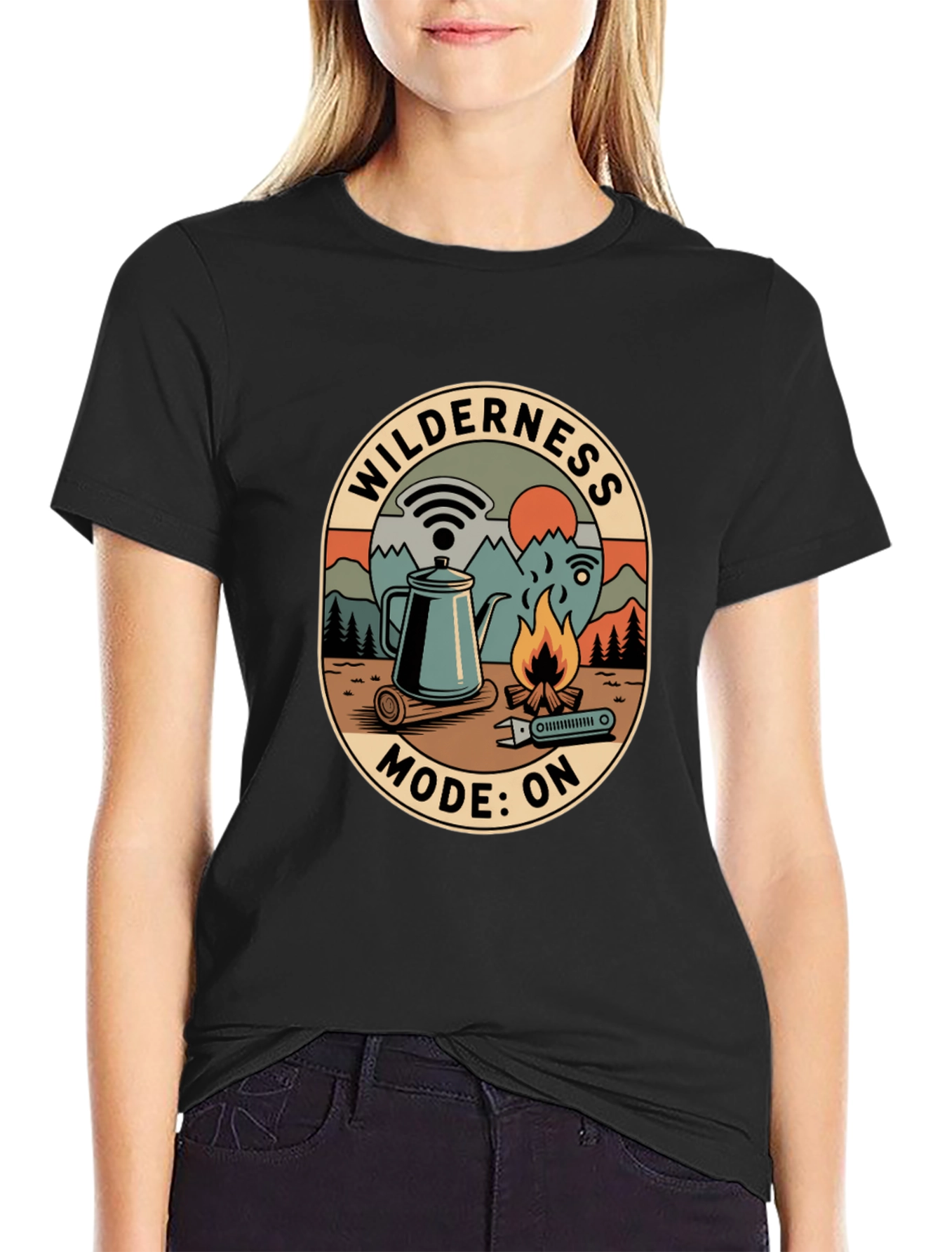 Wilderness Mode On Graphic Tee